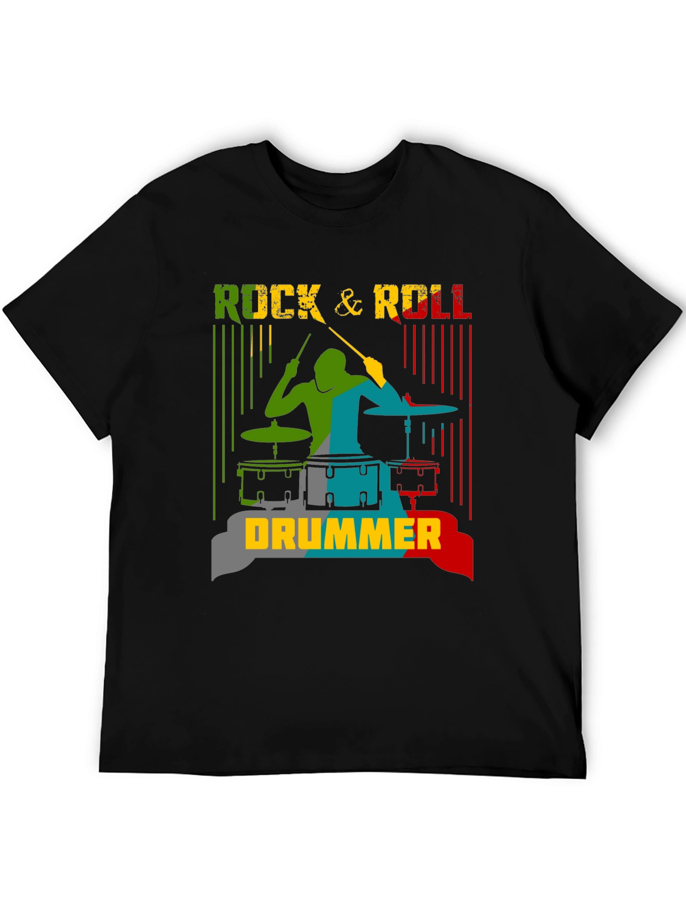 Rock & Roll Drummer T-Shirt - Music Lover Tee