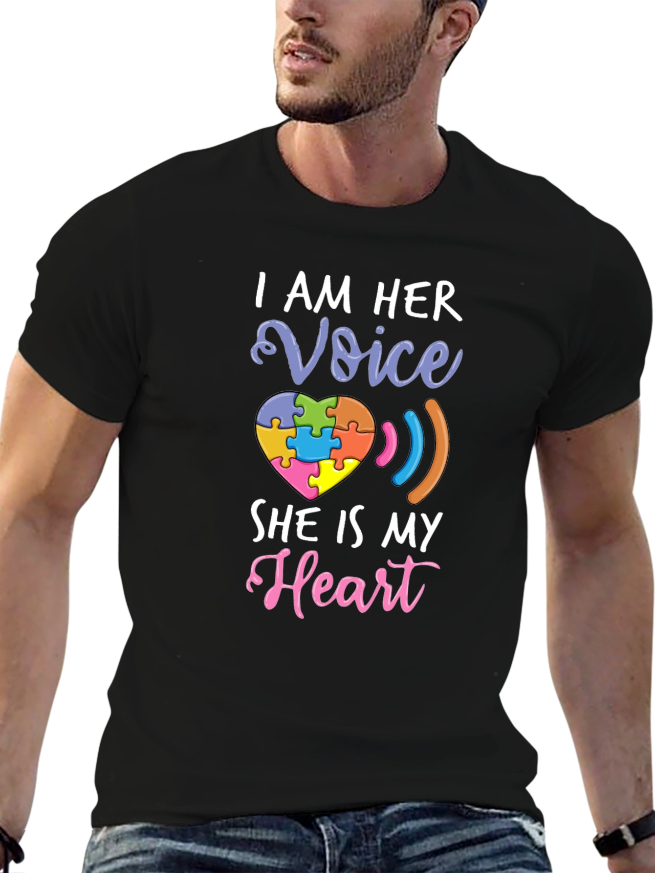 Autism Awareness I Am Her Voice T-Shirt