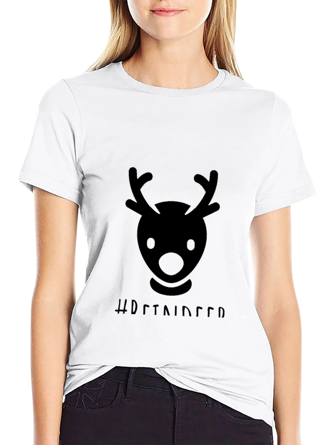 Reindeer Emoji Graphic Tee - Soft Cotton Blend