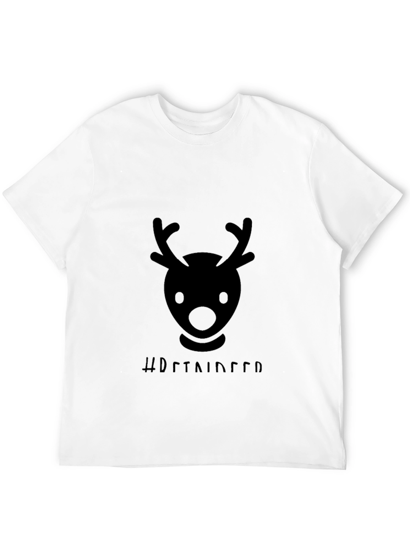 Reindeer Emoji Graphic Tee - Soft Cotton Blend