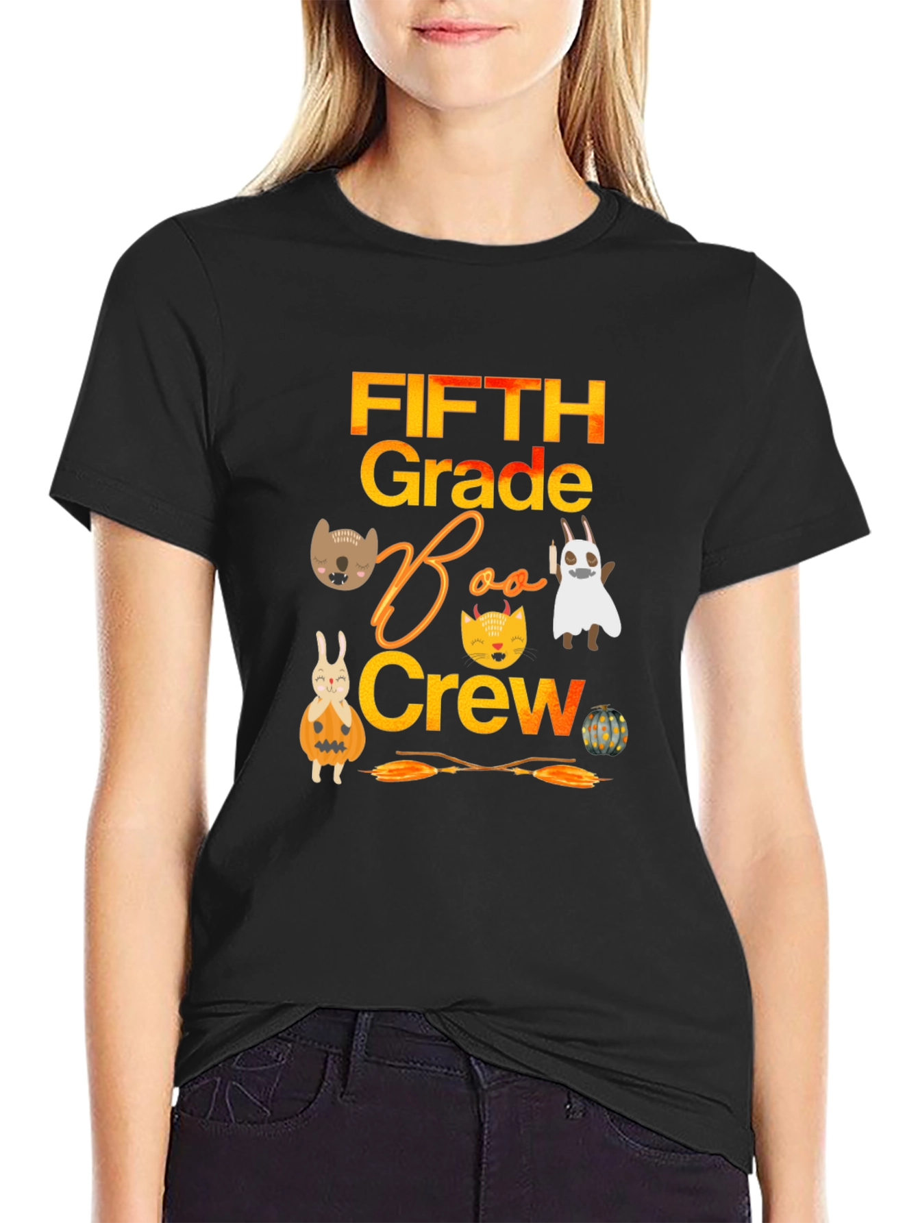Fifth Grade Boo Crew Halloween T-Shirt