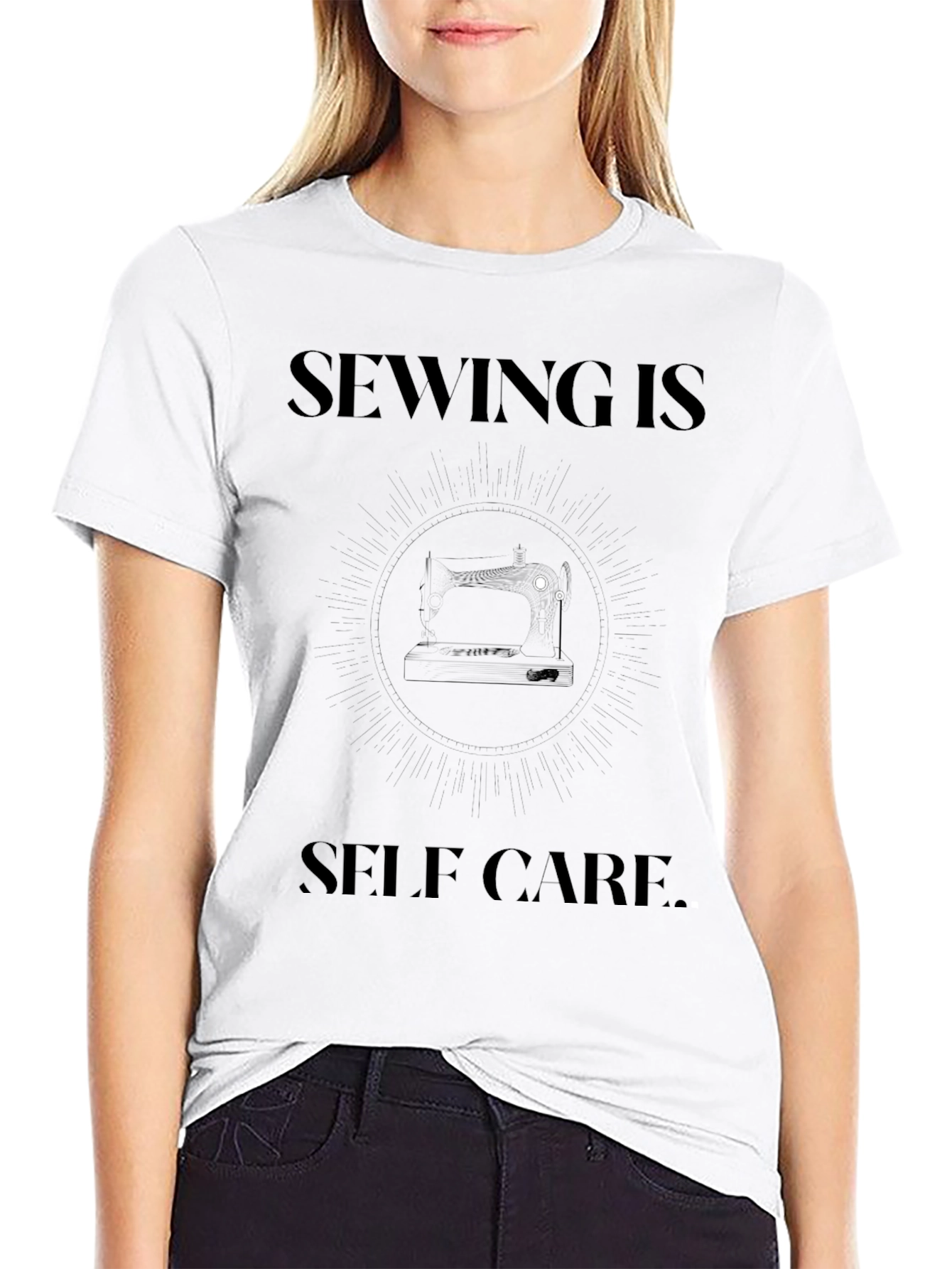 Sewing Is Self Care Black Tee