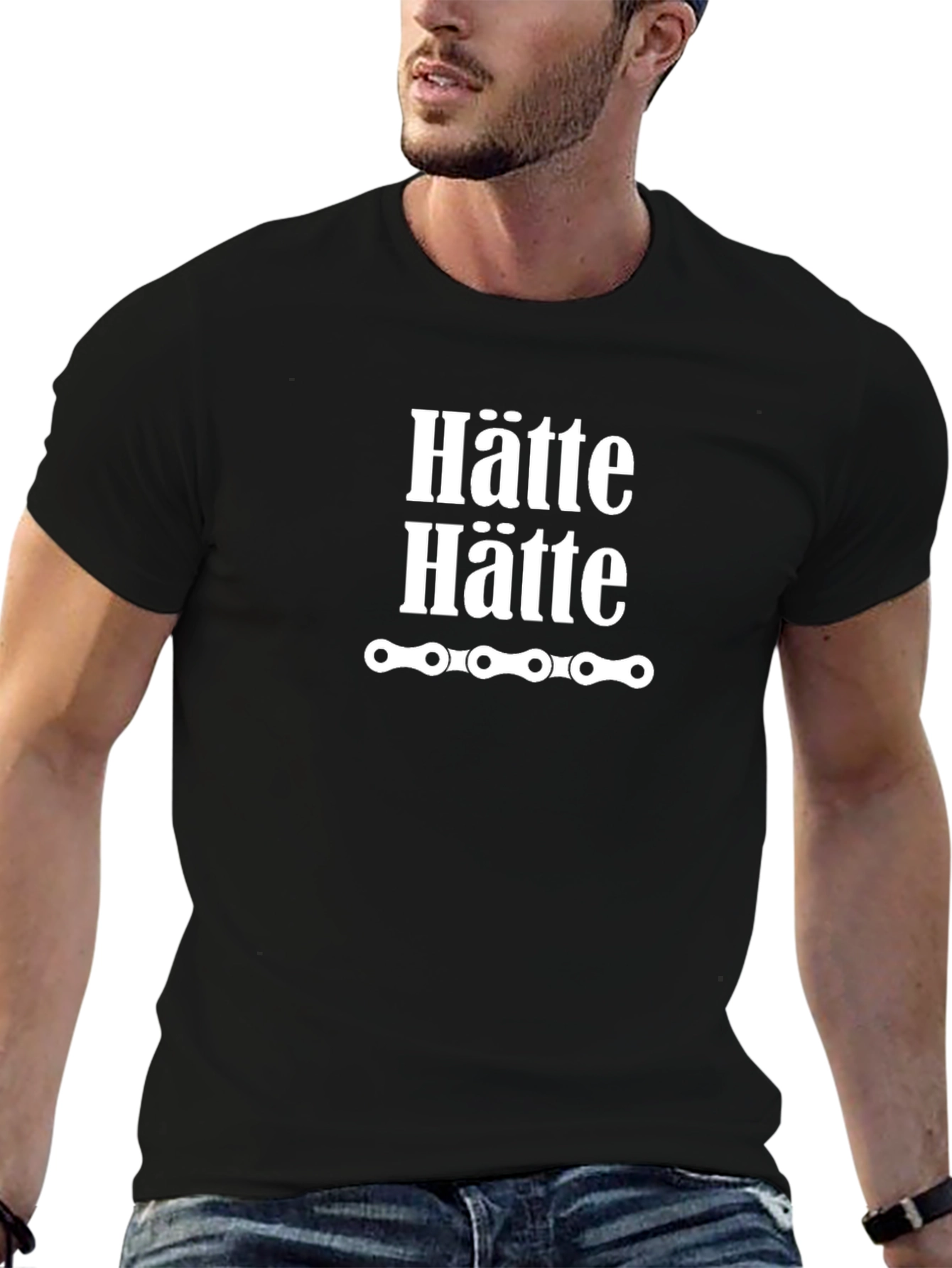 Hätte Hätte Bike Chain Mens Black T-Shirt