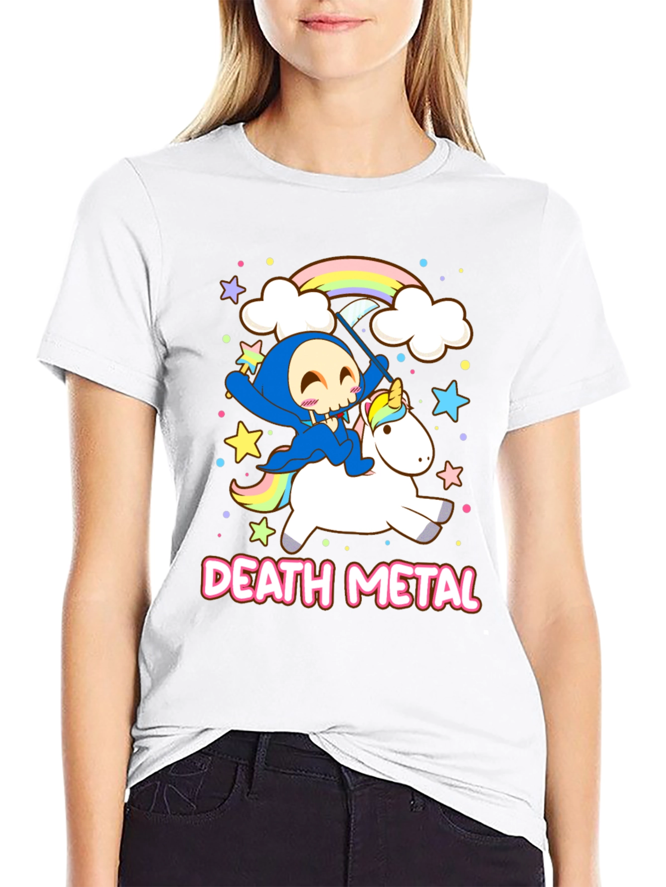 Death Metal Grim Reaper Unicorn T-Shirt