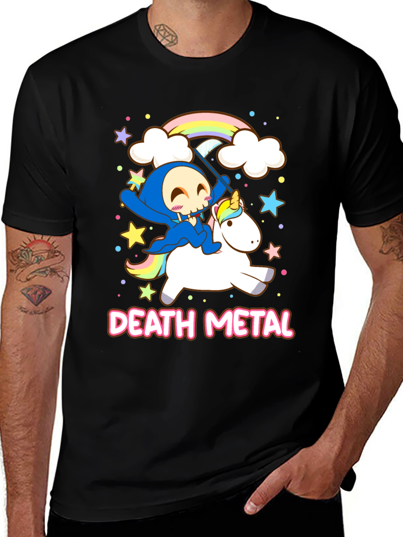 Death Metal Grim Reaper Unicorn T-Shirt