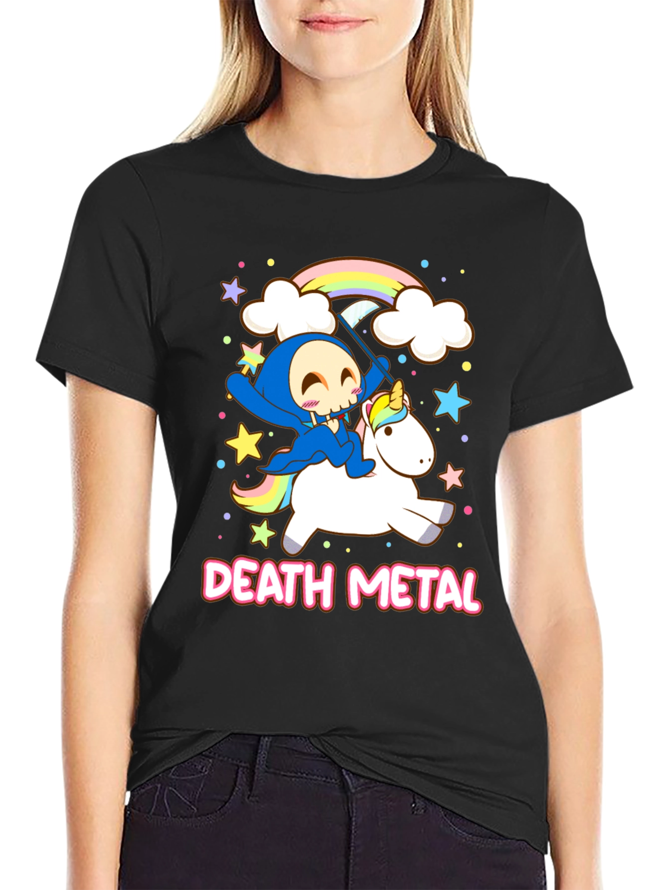 Death Metal Grim Reaper Unicorn T-Shirt