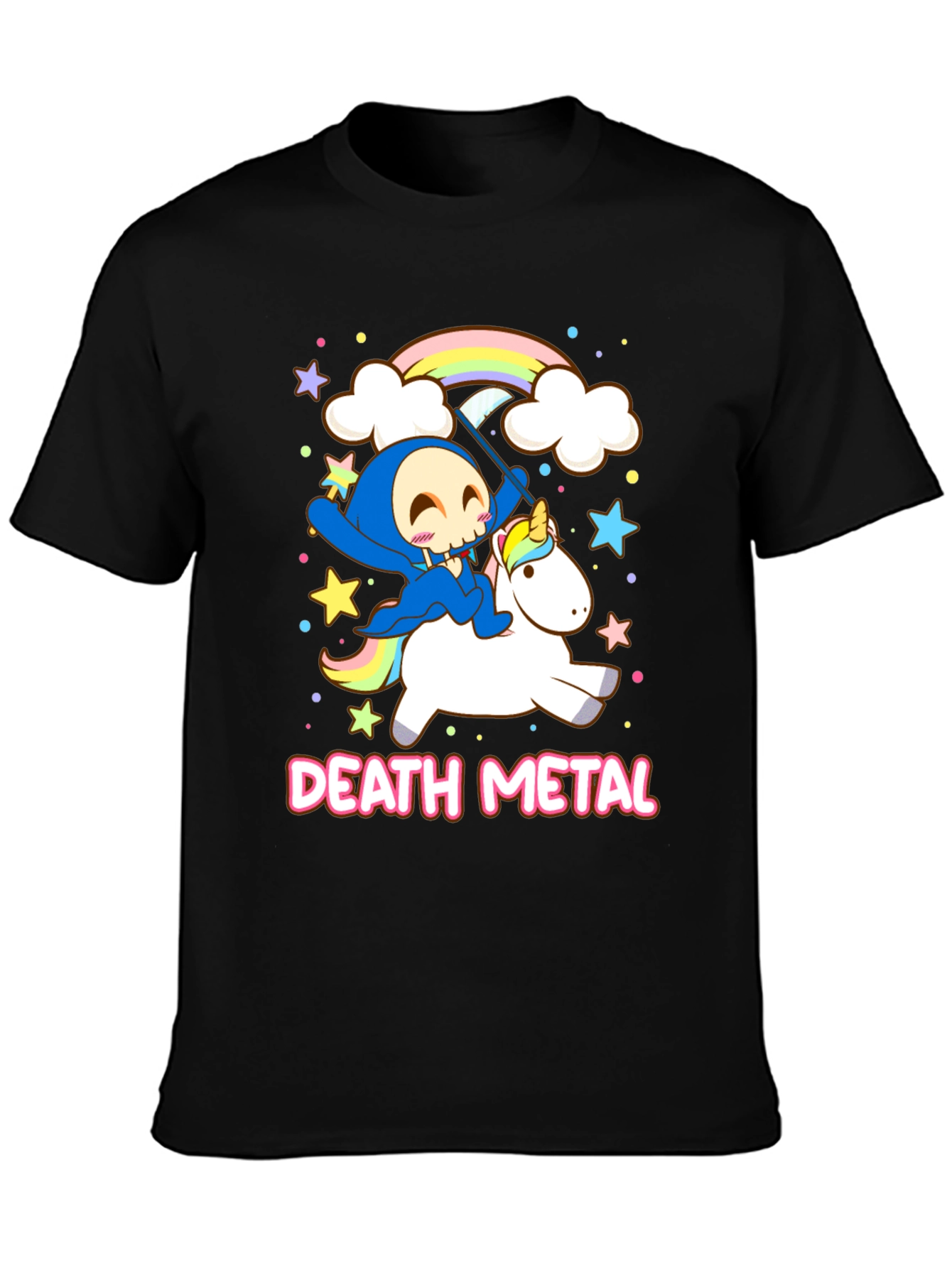 Death Metal Grim Reaper Unicorn T-Shirt