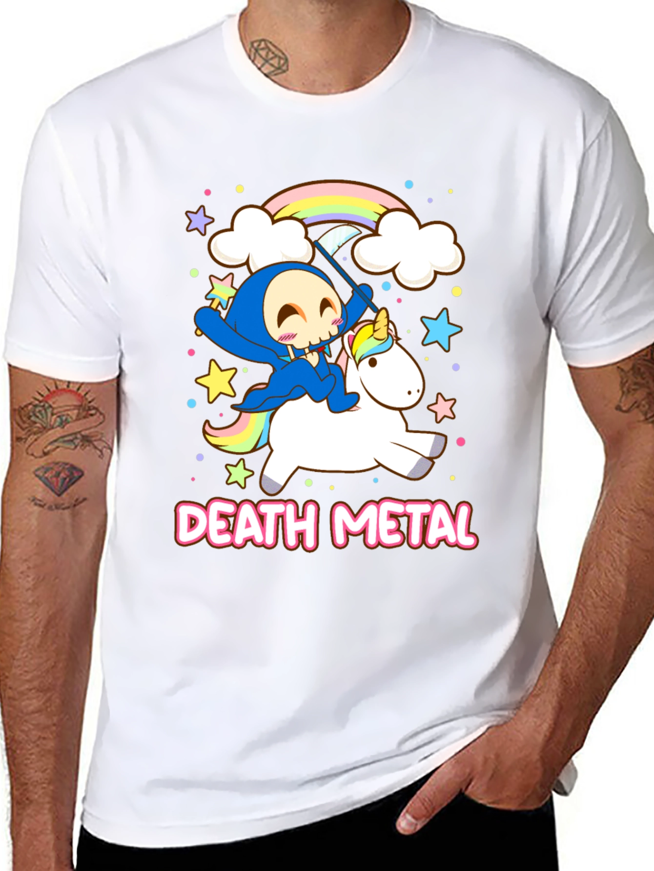 Death Metal Grim Reaper Unicorn T-Shirt