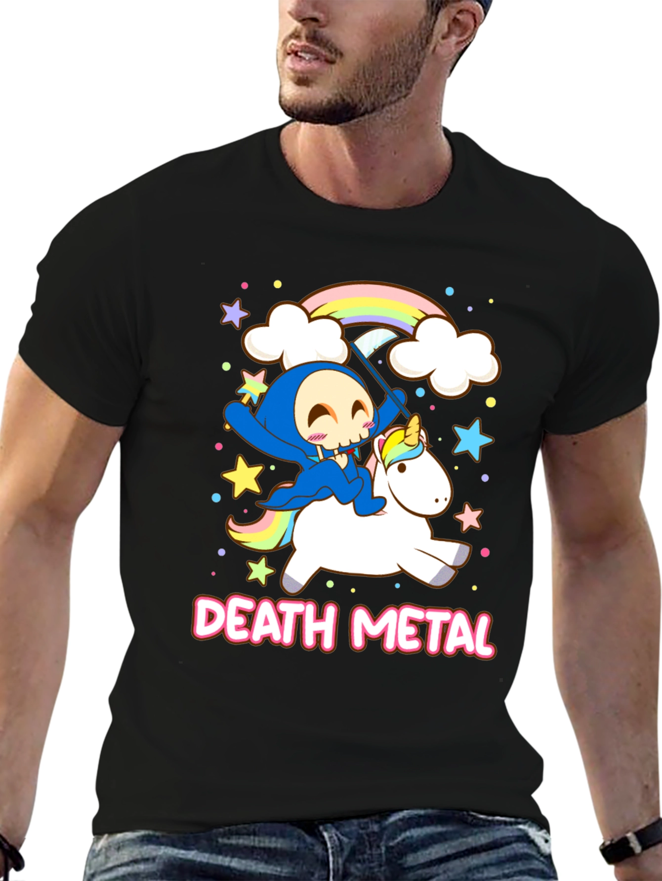 Death Metal Grim Reaper Unicorn T-Shirt