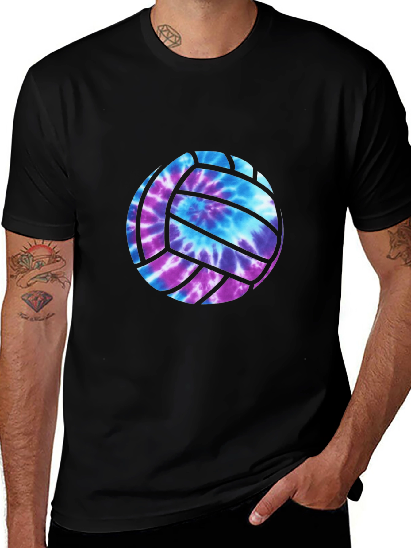 Tie-Dye Volleyball Graphic Tee