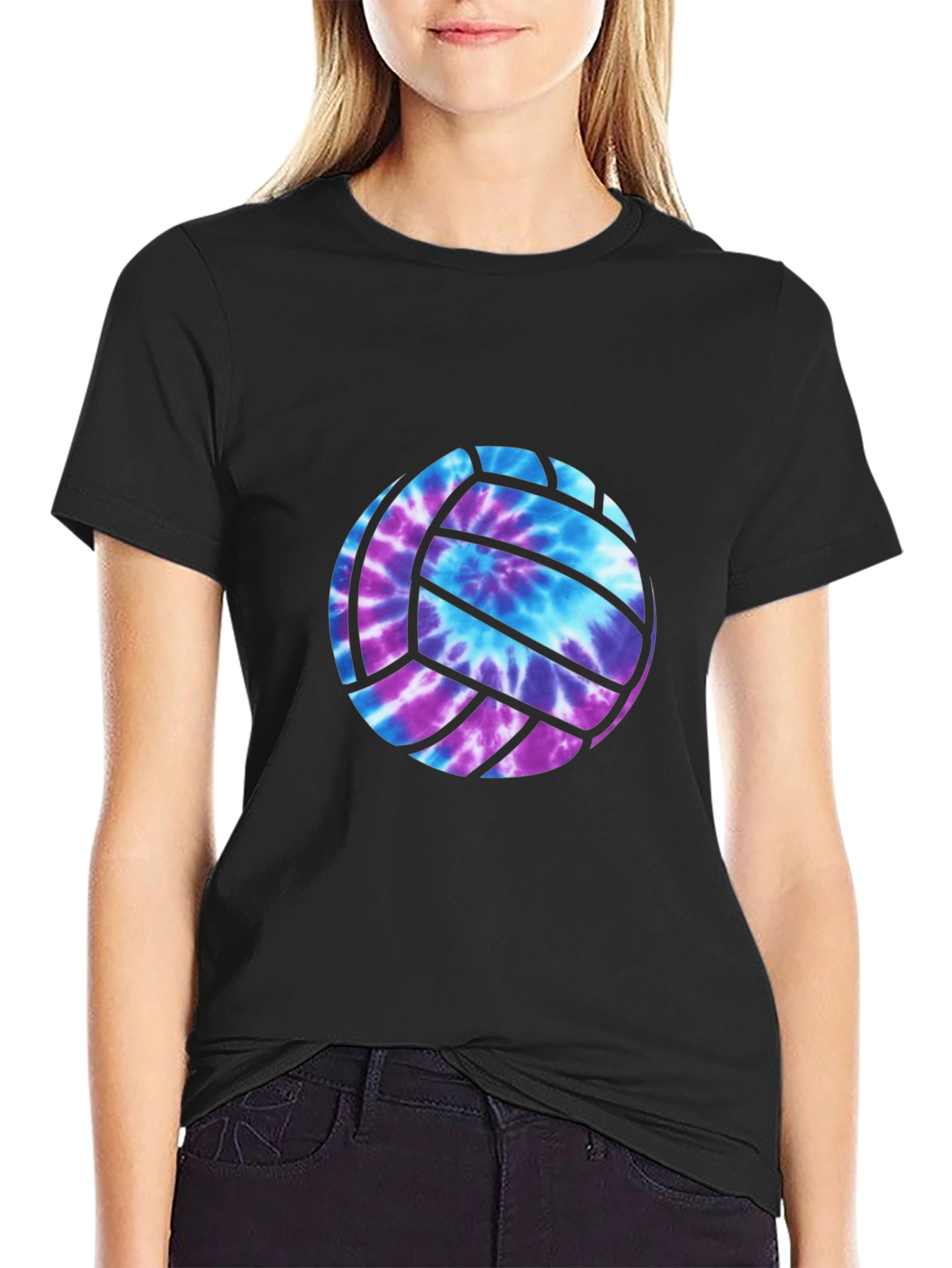 Tie-Dye Volleyball Graphic Tee