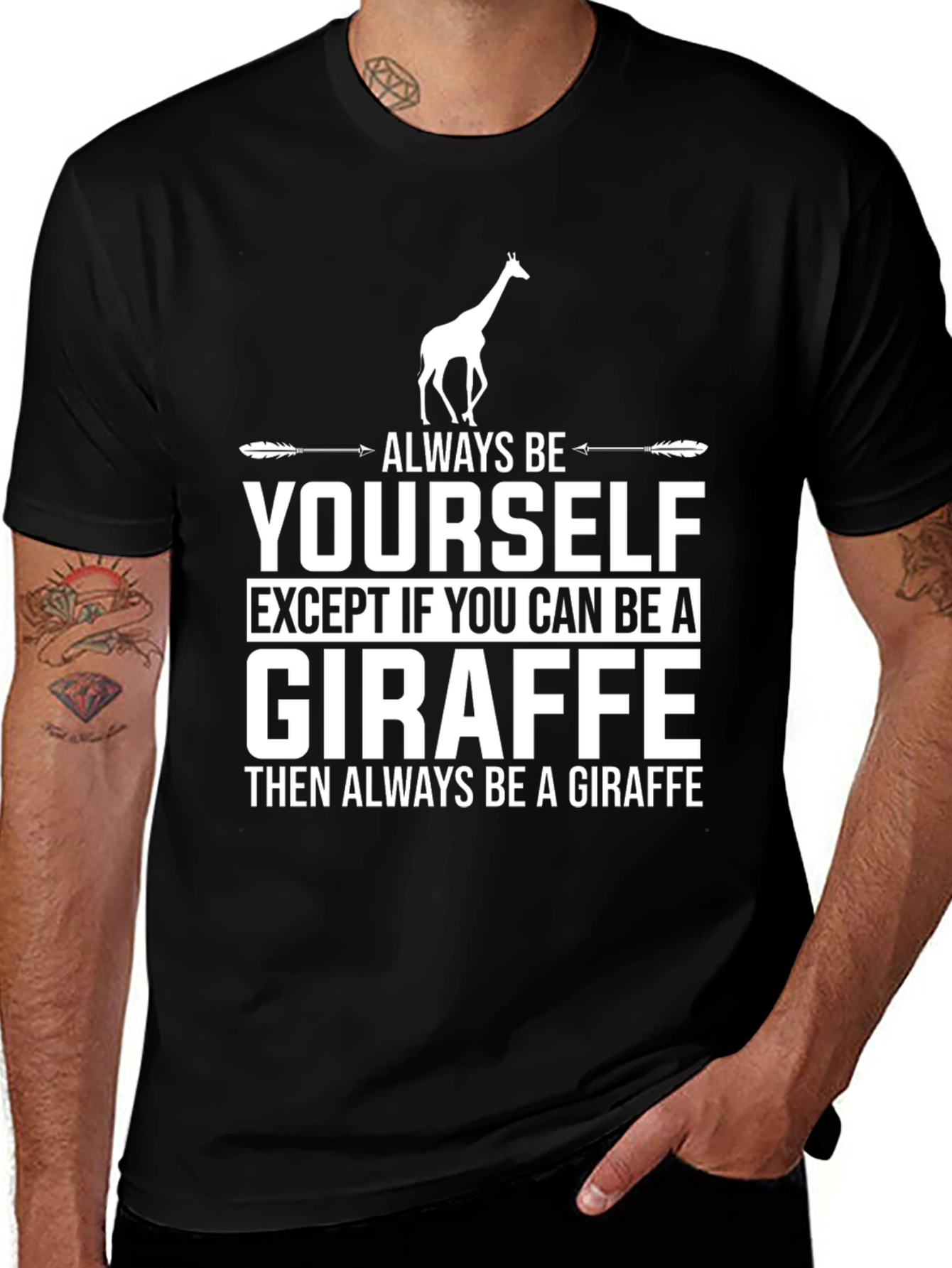 Always Be a Giraffe Graphic T-Shirt