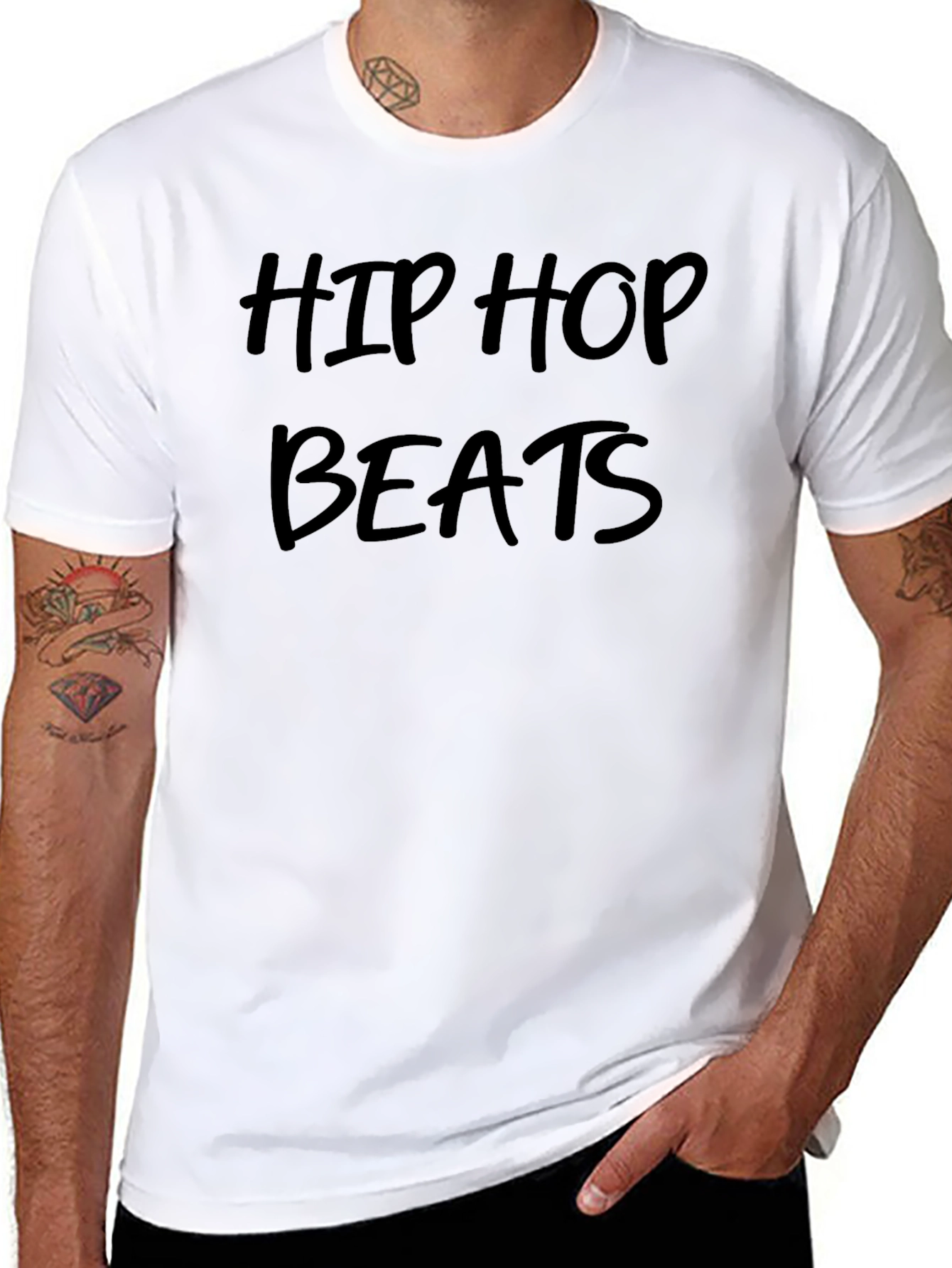 Hip Hop Beats Black T-Shirt