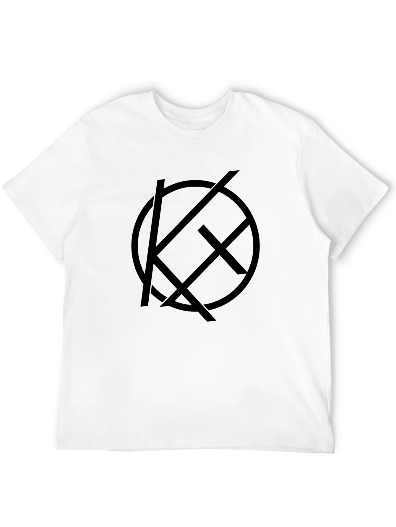 Mens Black T-Shirt with Geometric Logo