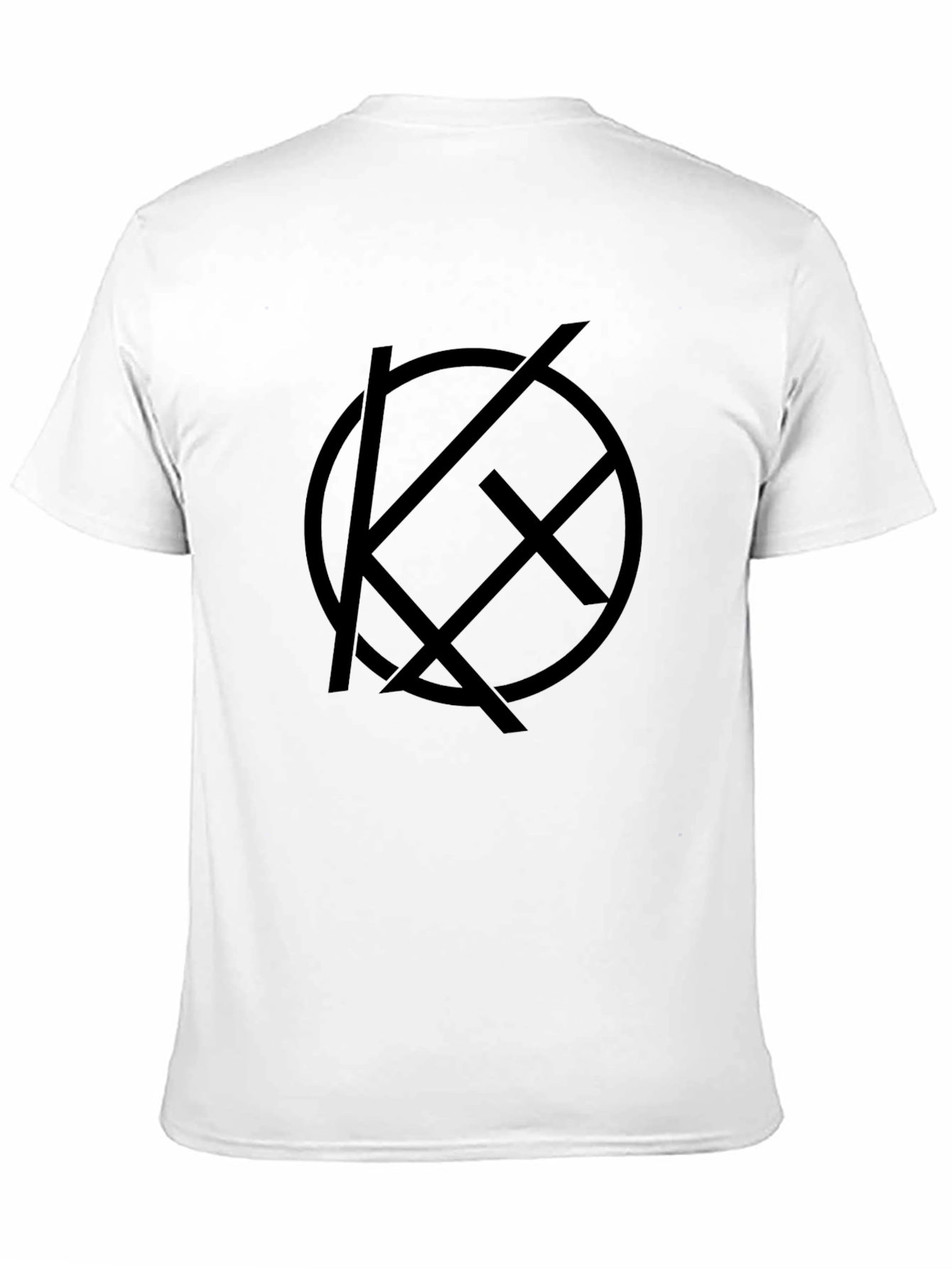 Mens Black T-Shirt with Geometric Logo