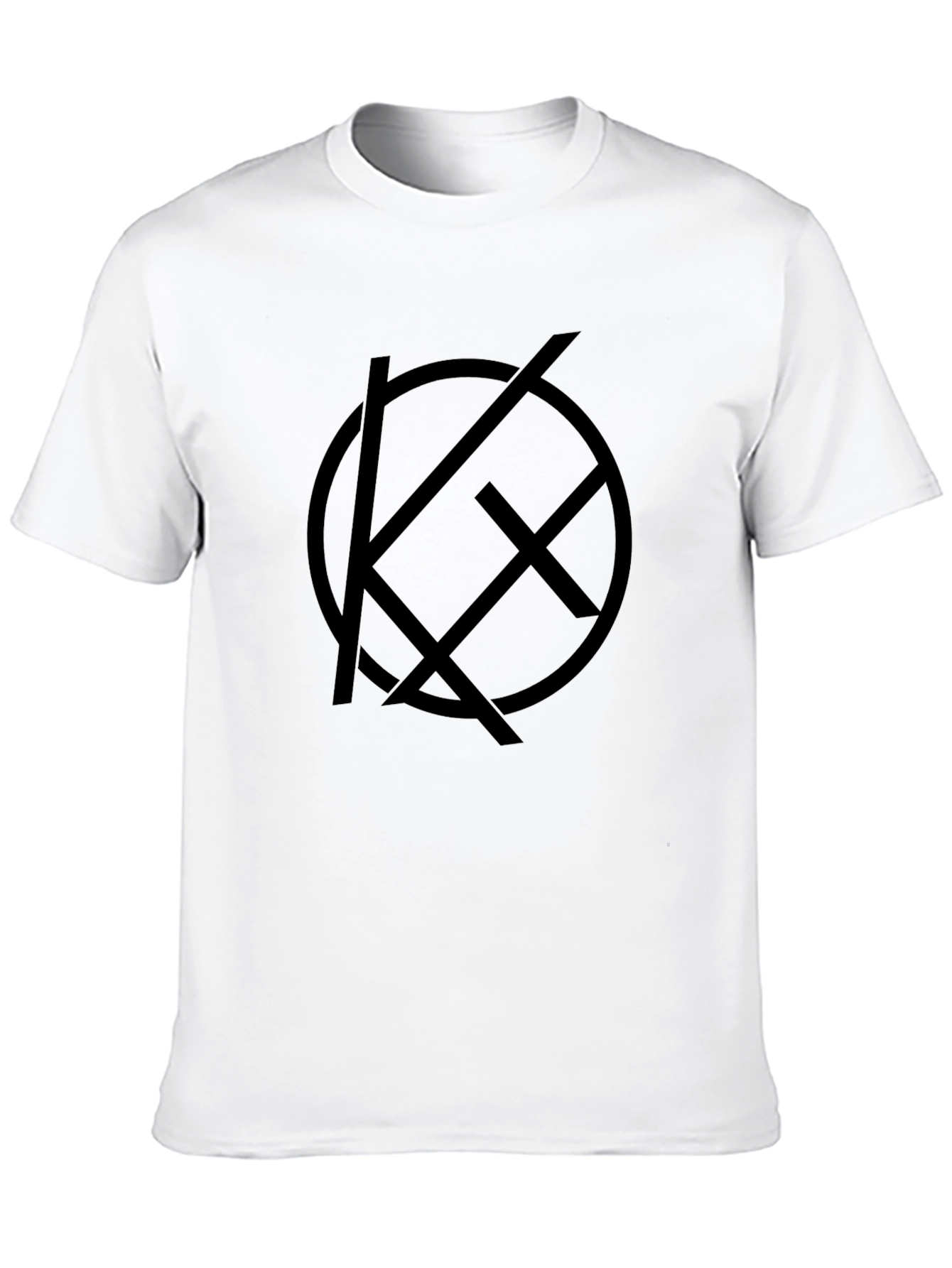 Mens Black T-Shirt with Geometric Logo