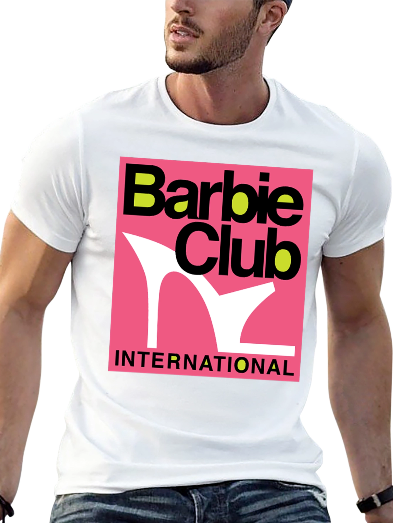 Barbie Club International Graphic Tee - Black Cotton
