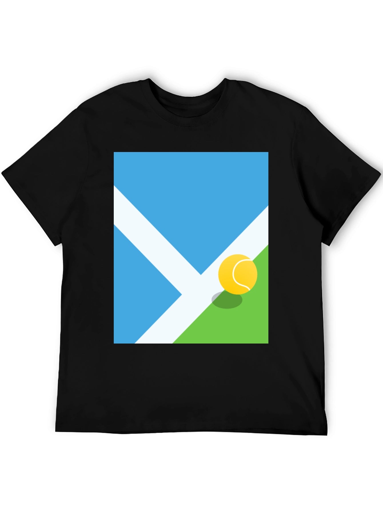 Tennis Court Graphic Tee - Modern Sportswear