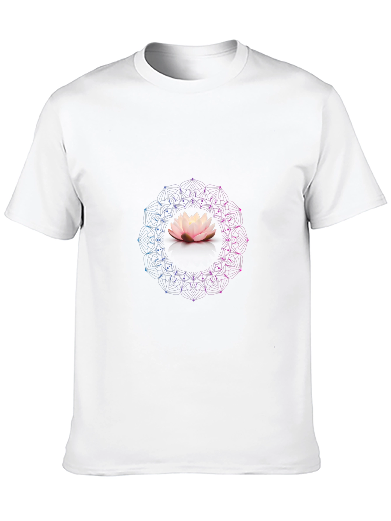 Lotus Mandala Graphic Black T-Shirt