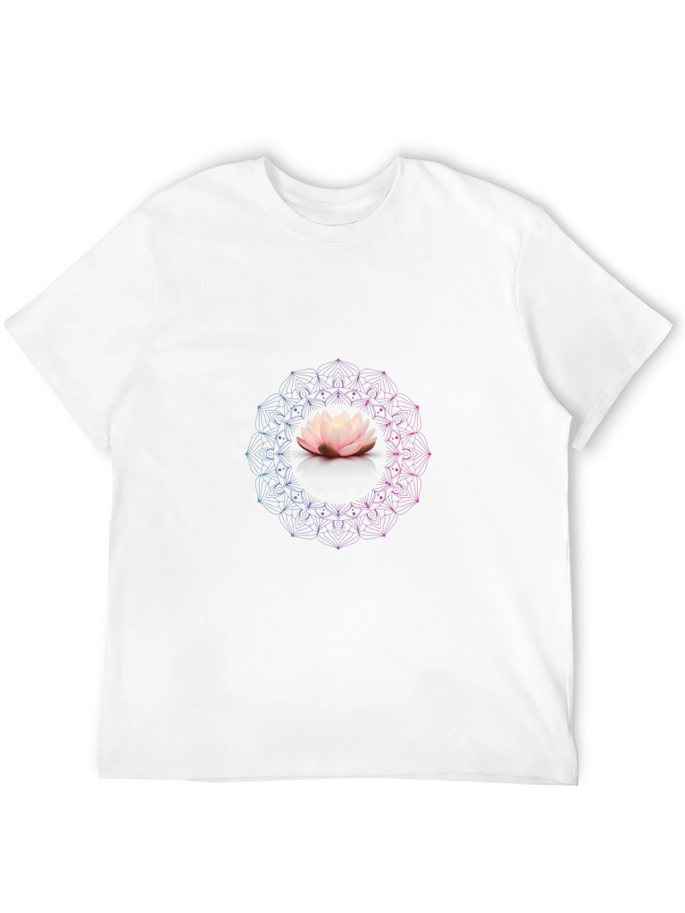 Lotus Mandala Graphic Black T-Shirt