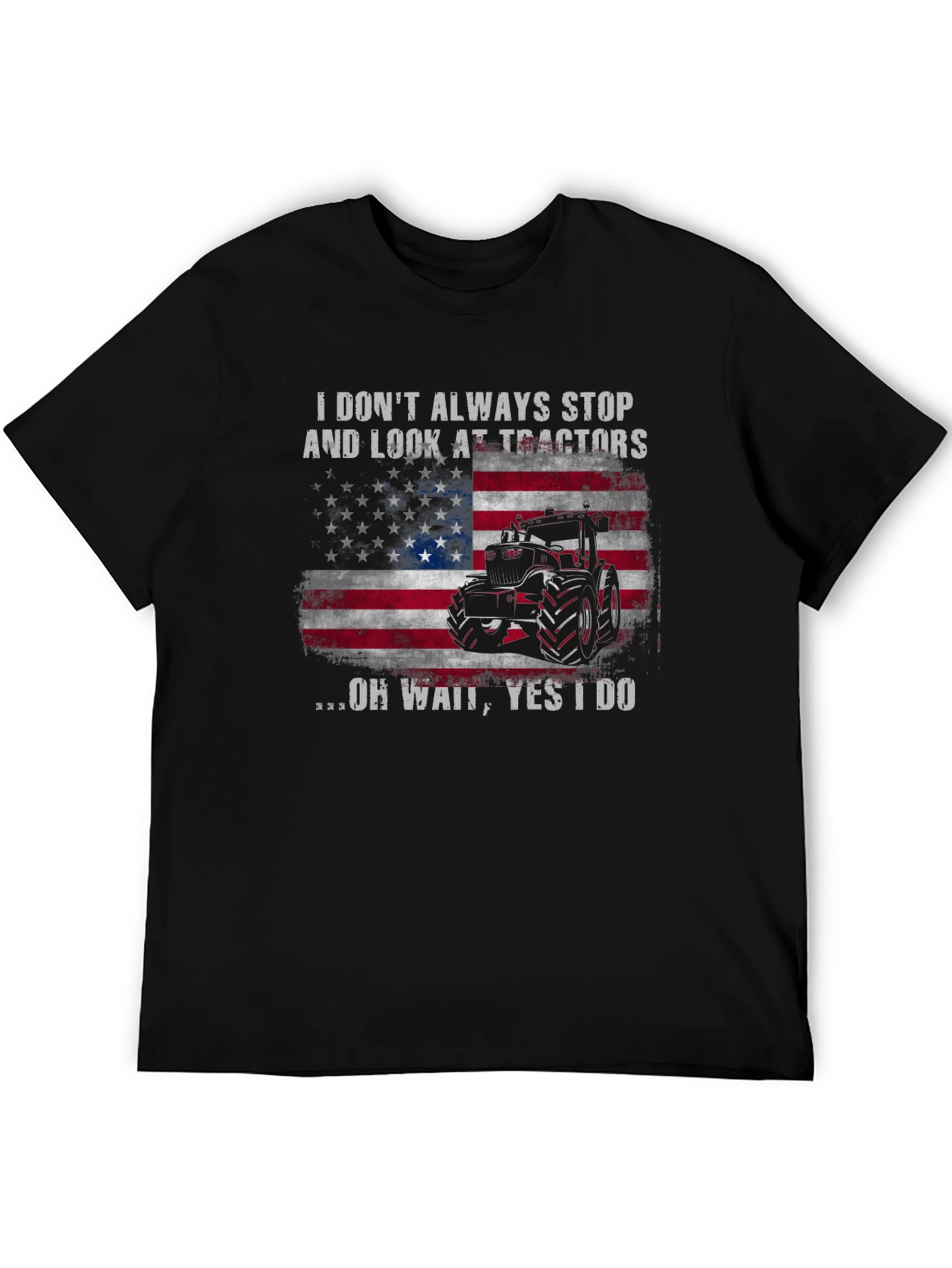Tractor USA Flag Graphic T-Shirt