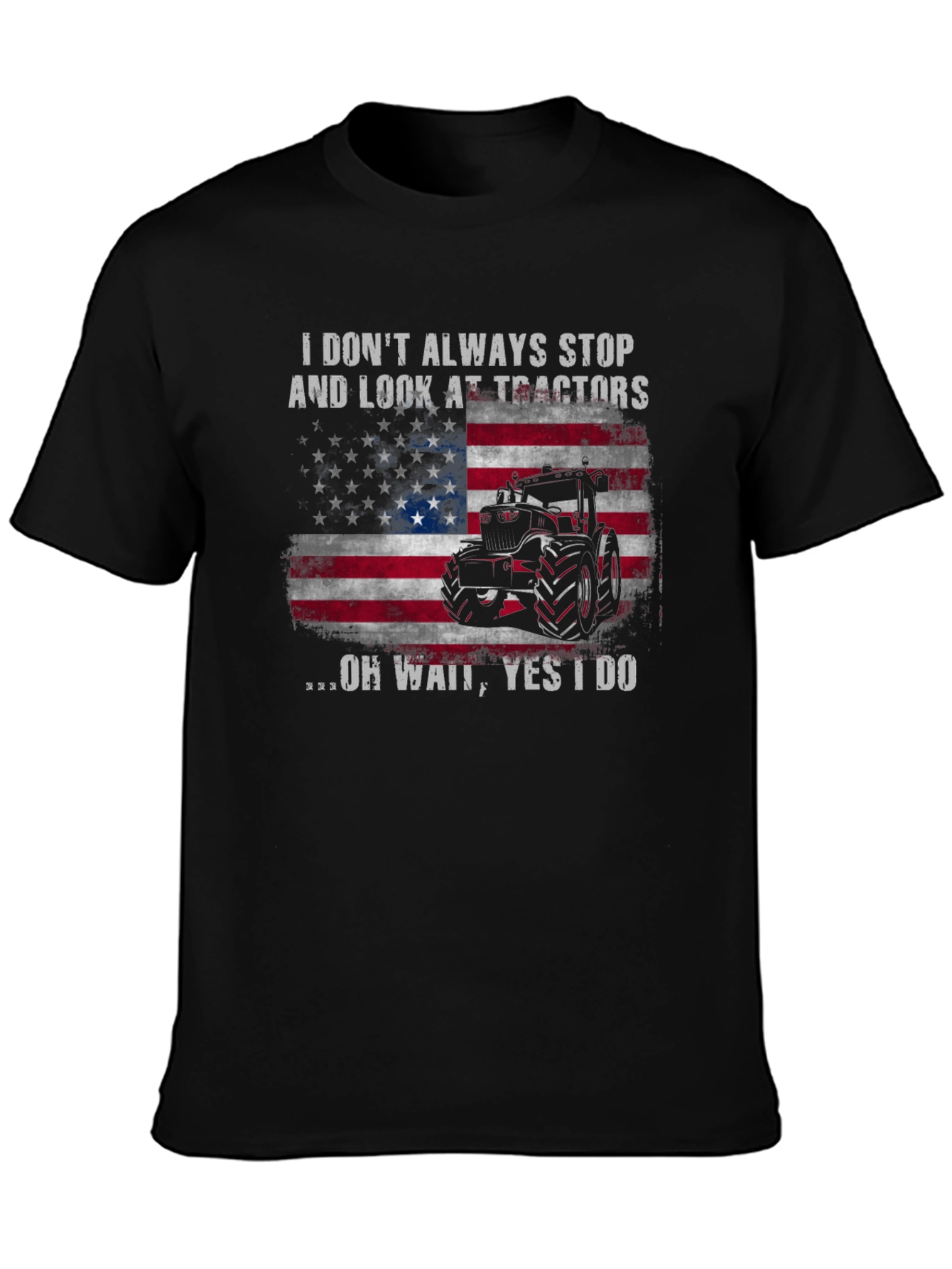 Tractor USA Flag Graphic T-Shirt