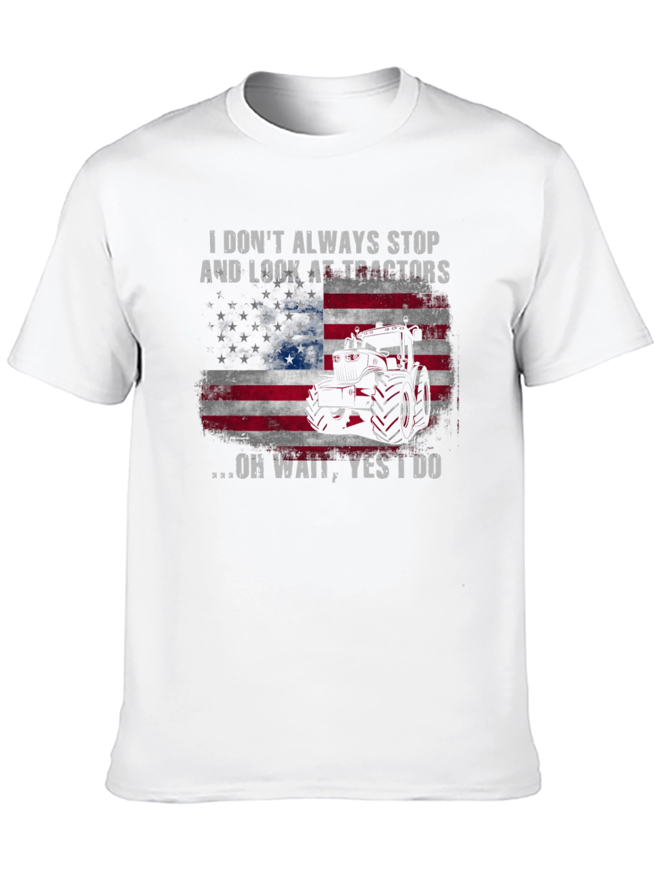 Tractor USA Flag Graphic T-Shirt