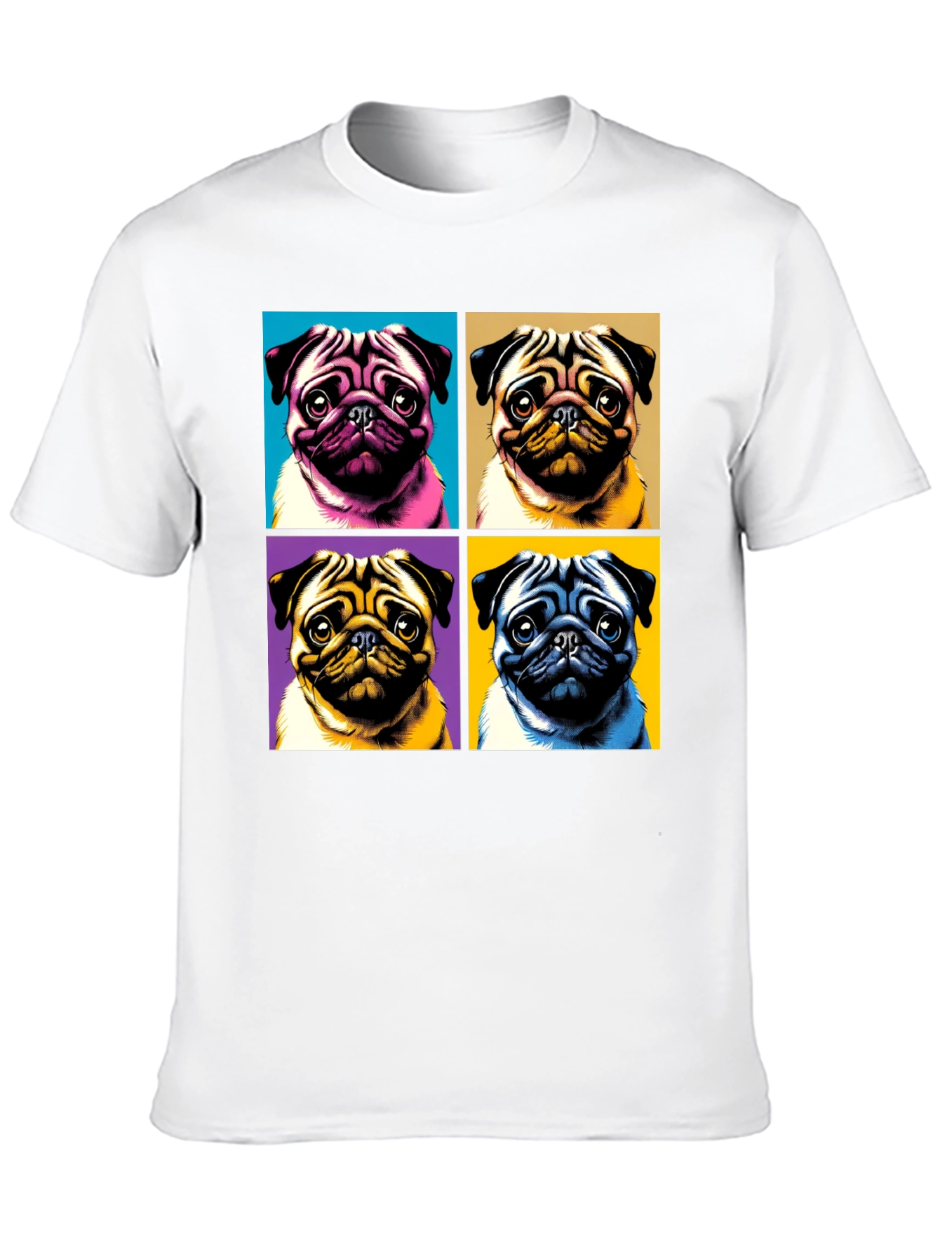 Pop Art Pug T-Shirt - Unique Dog Lover Tee