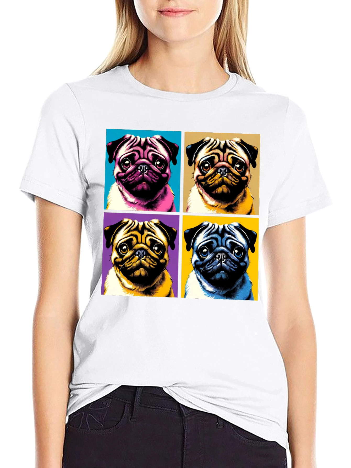 Pop Art Pug T-Shirt - Unique Dog Lover Tee