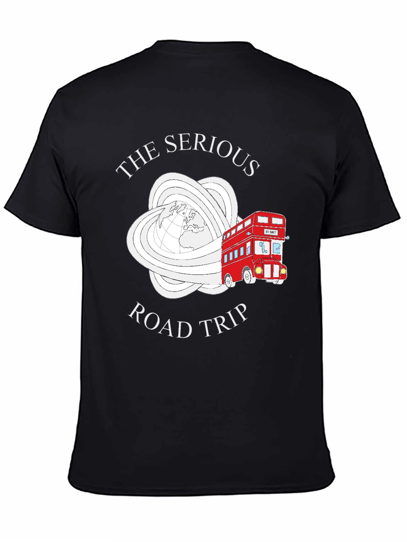Serious Road Trip T-Shirt - Black Graphic Tee