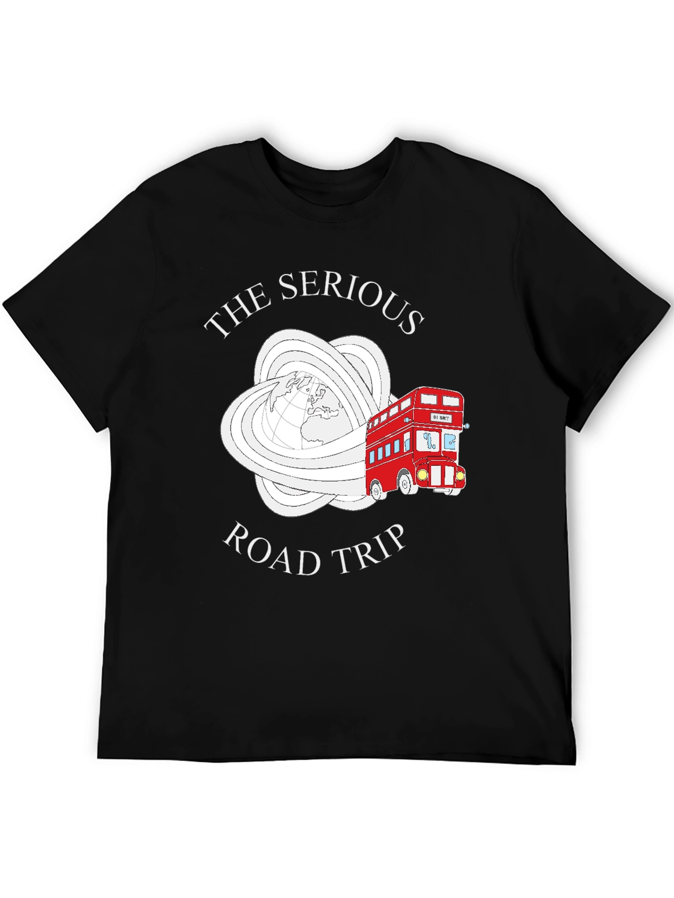 Serious Road Trip T-Shirt - Black Graphic Tee