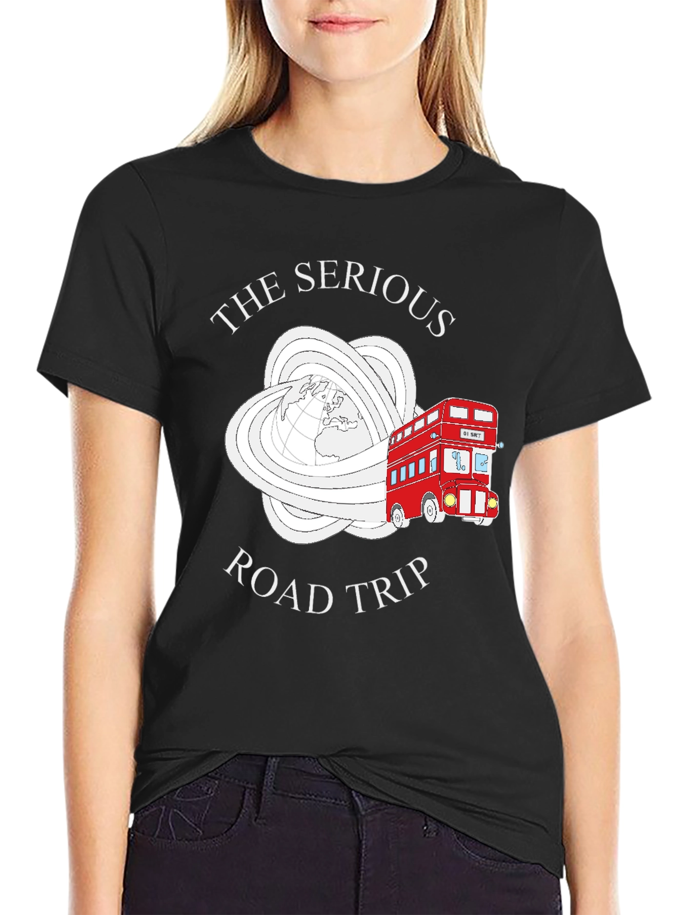 Serious Road Trip T-Shirt - Black Graphic Tee