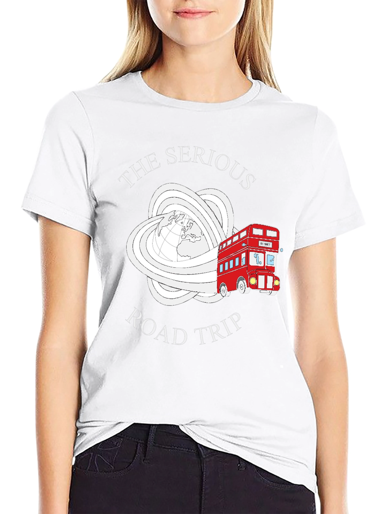 Serious Road Trip T-Shirt - Black Graphic Tee