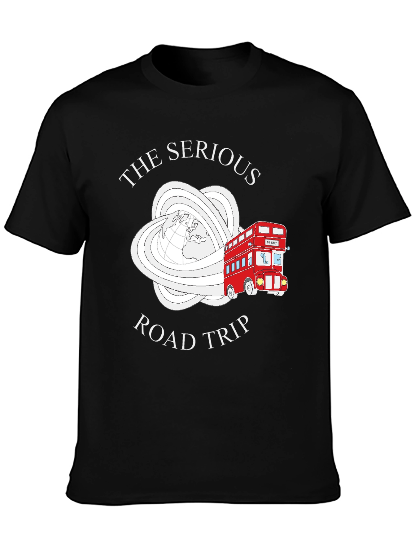 Serious Road Trip T-Shirt - Black Graphic Tee
