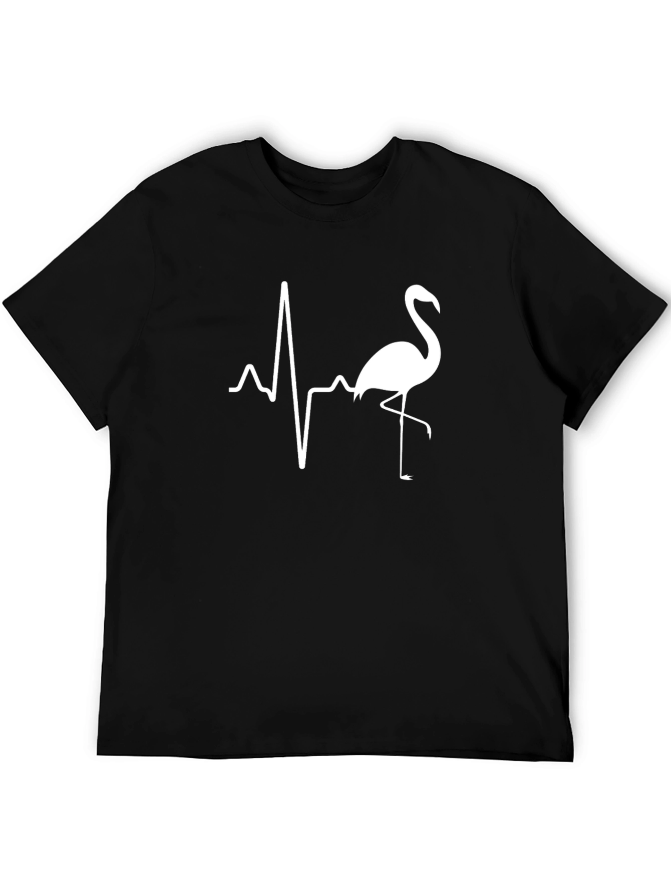 Flamingo Heartbeat T-Shirt - Cool Graphic Tee