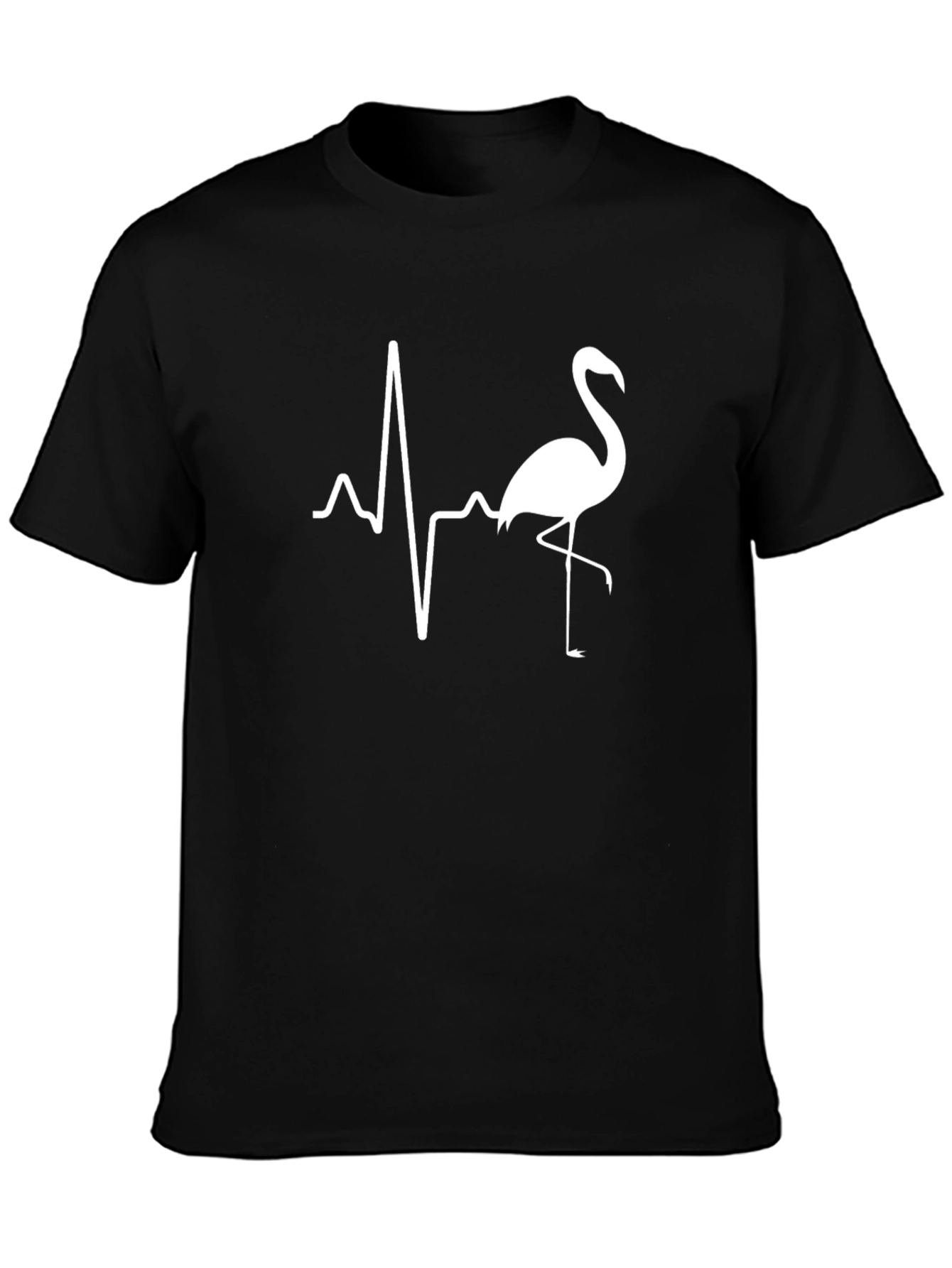 Flamingo Heartbeat T-Shirt - Cool Graphic Tee