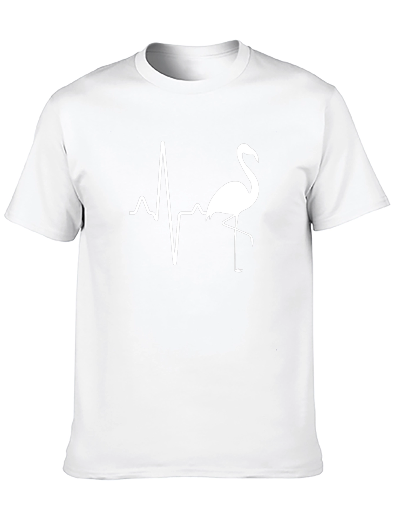 Flamingo Heartbeat T-Shirt - Cool Graphic Tee