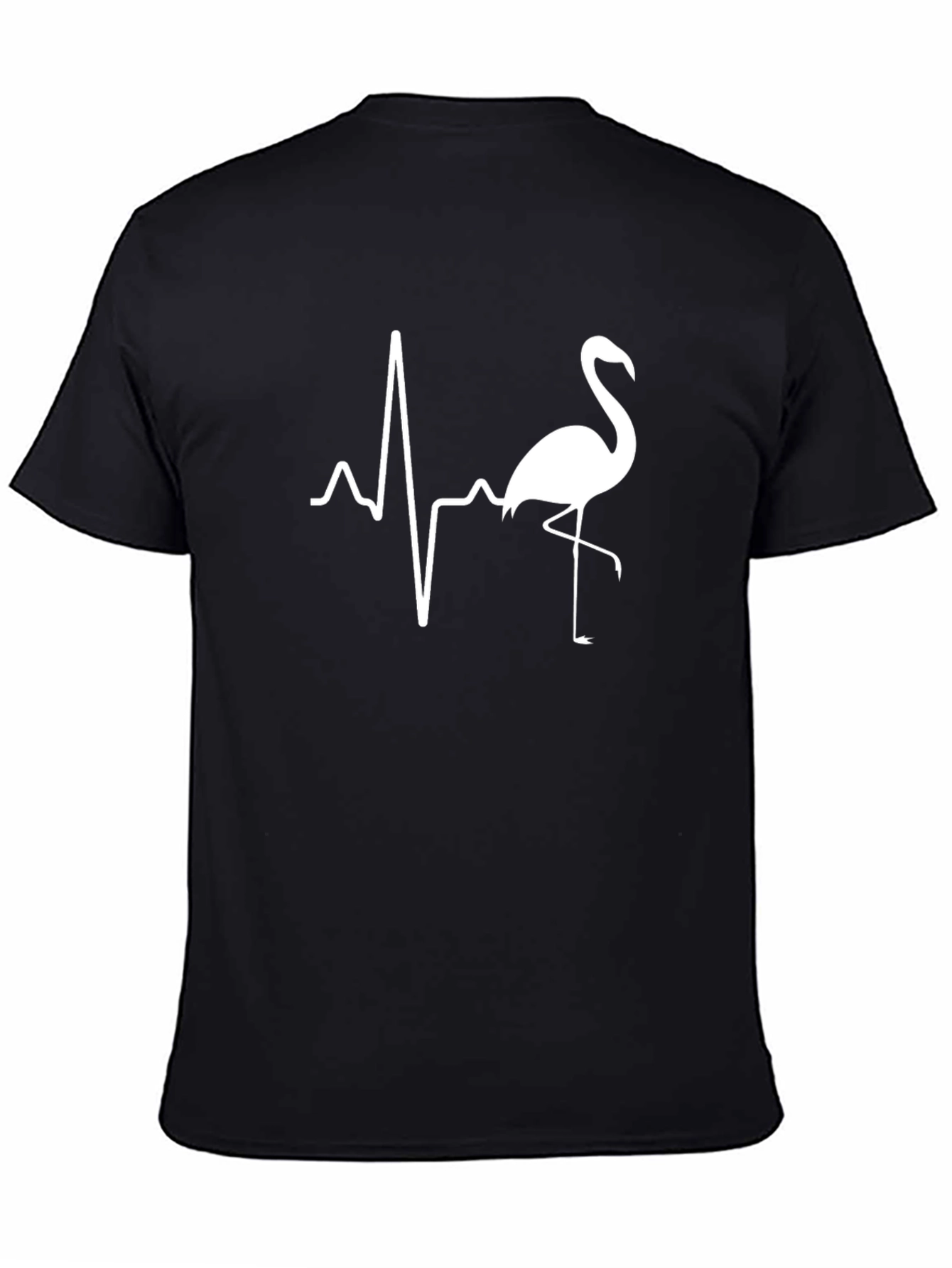 Flamingo Heartbeat T-Shirt - Cool Graphic Tee