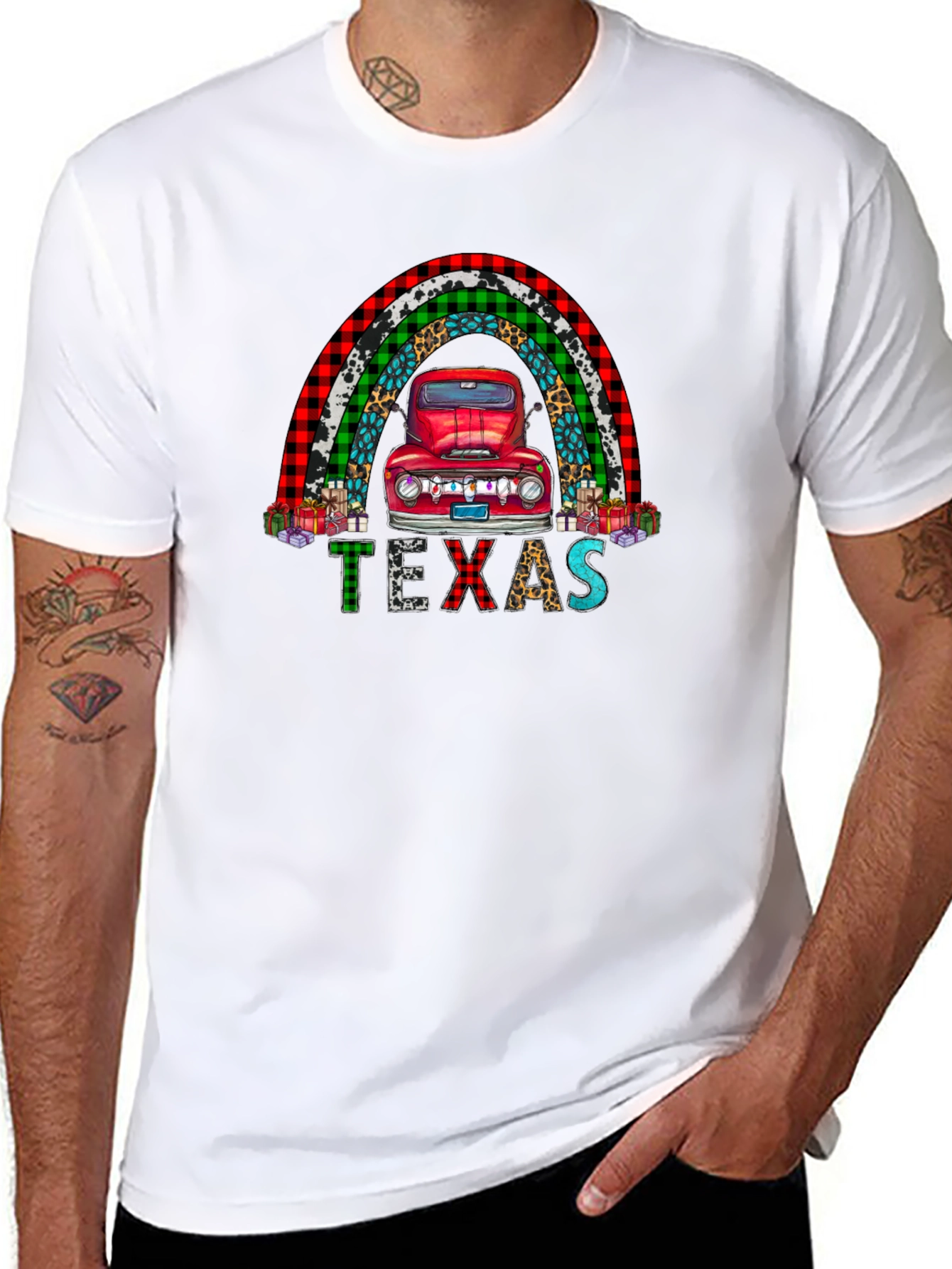 Texas Truck Rainbow Graphic Tee