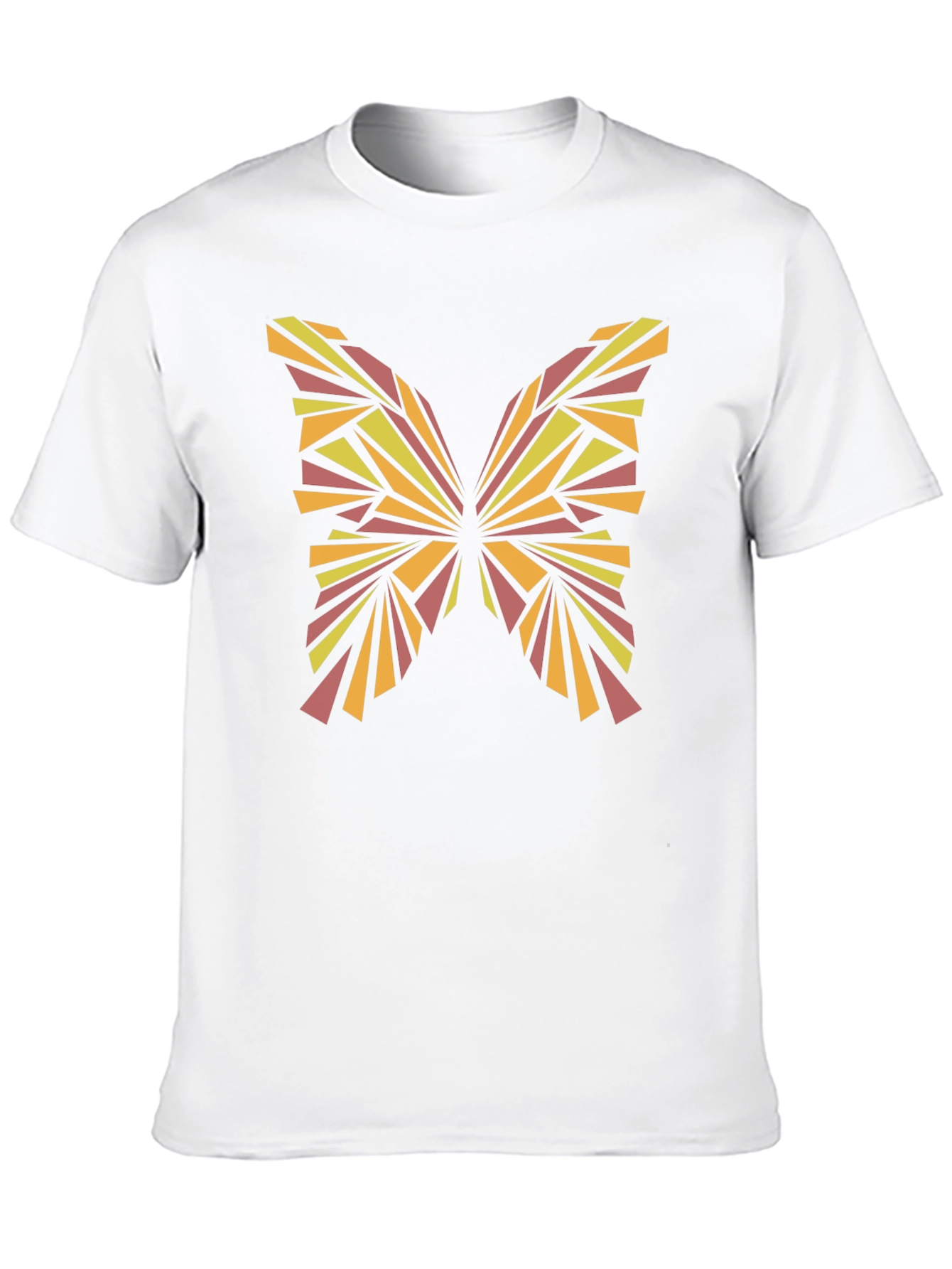 Abstract Butterfly Graphic Tee - Stylish Black T-Shirt