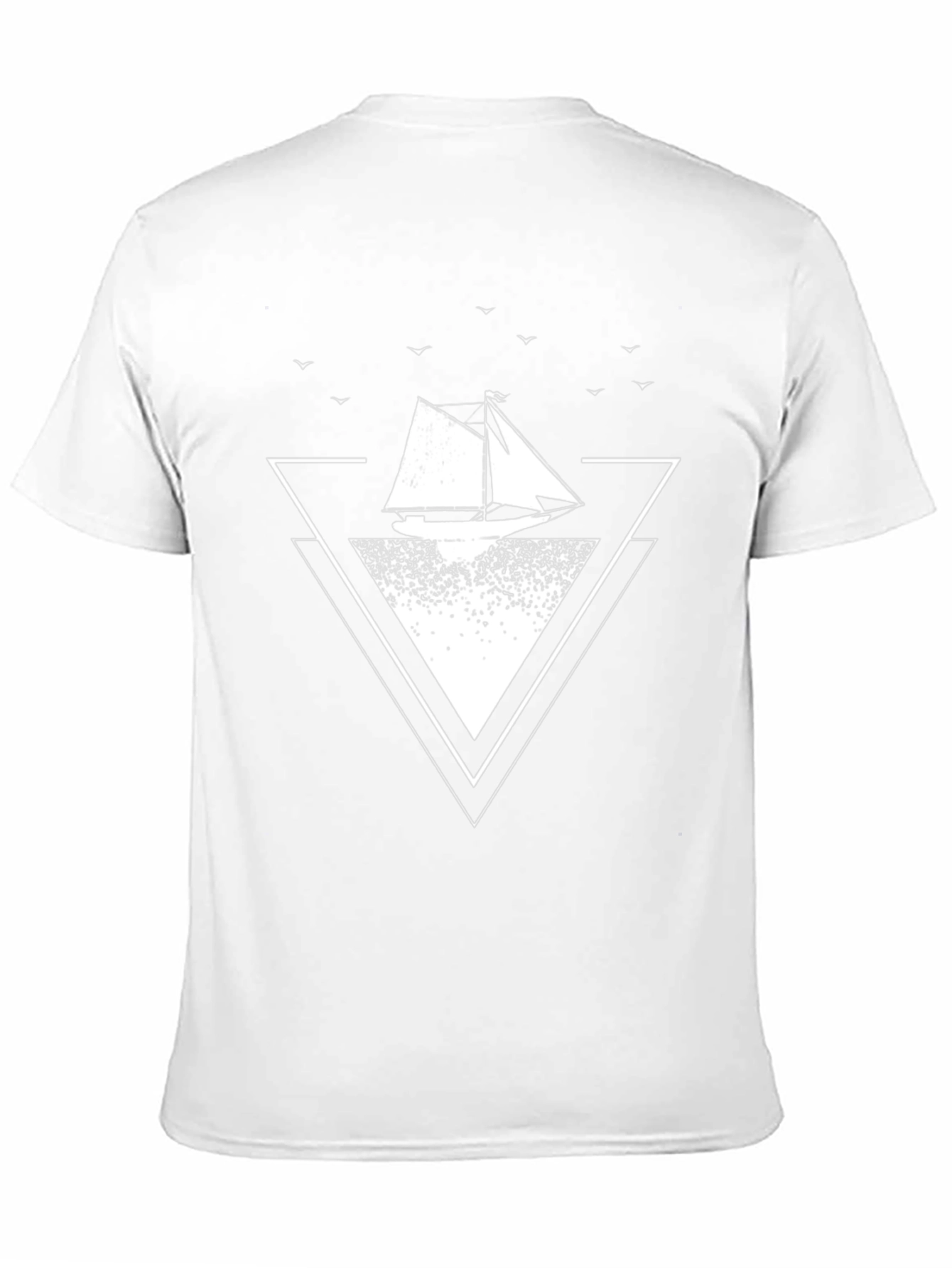 Sailboat Graphic Tee - Black Cotton T-Shirt