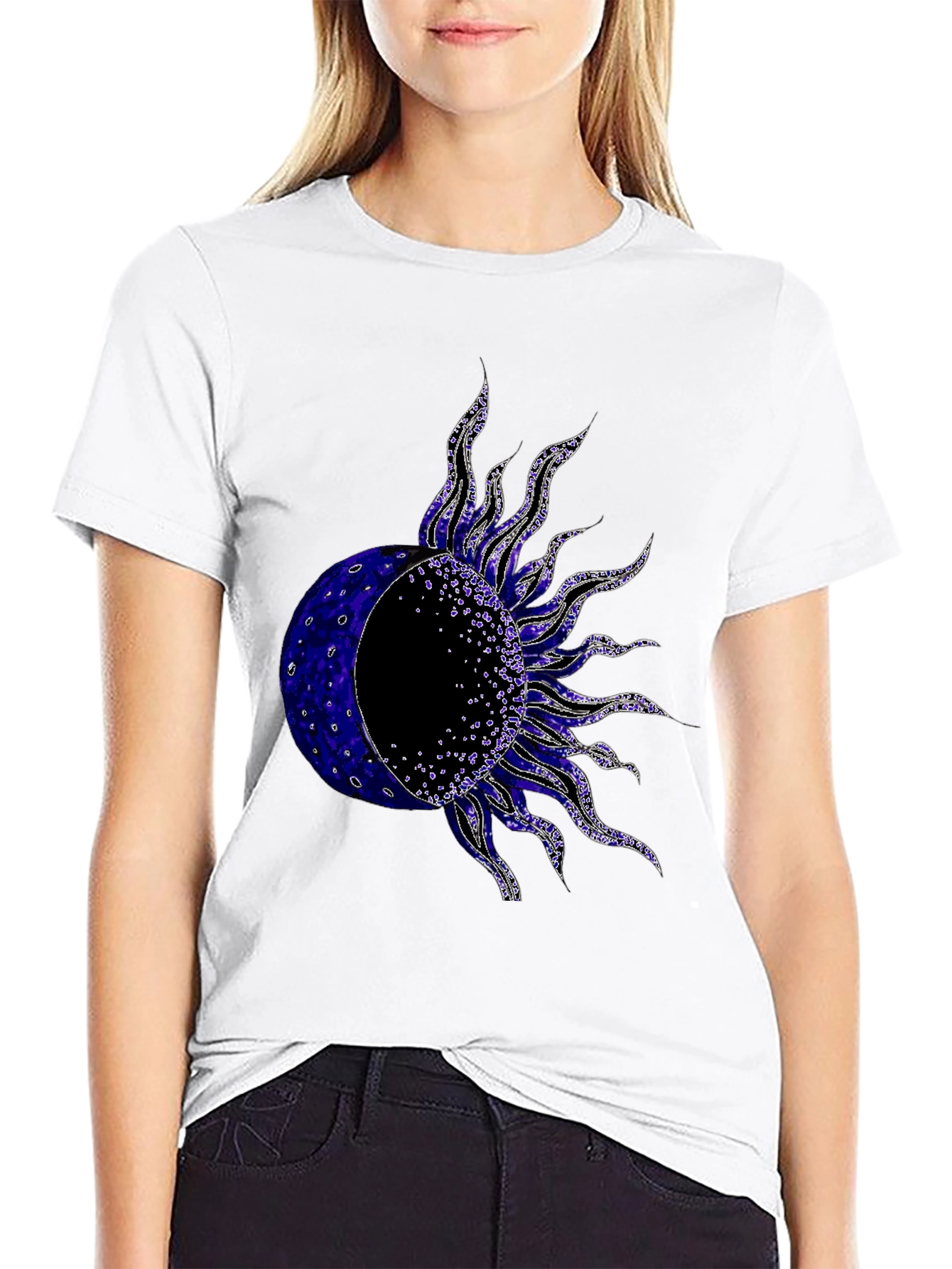 Celestial Sun and Moon Graphic Tee