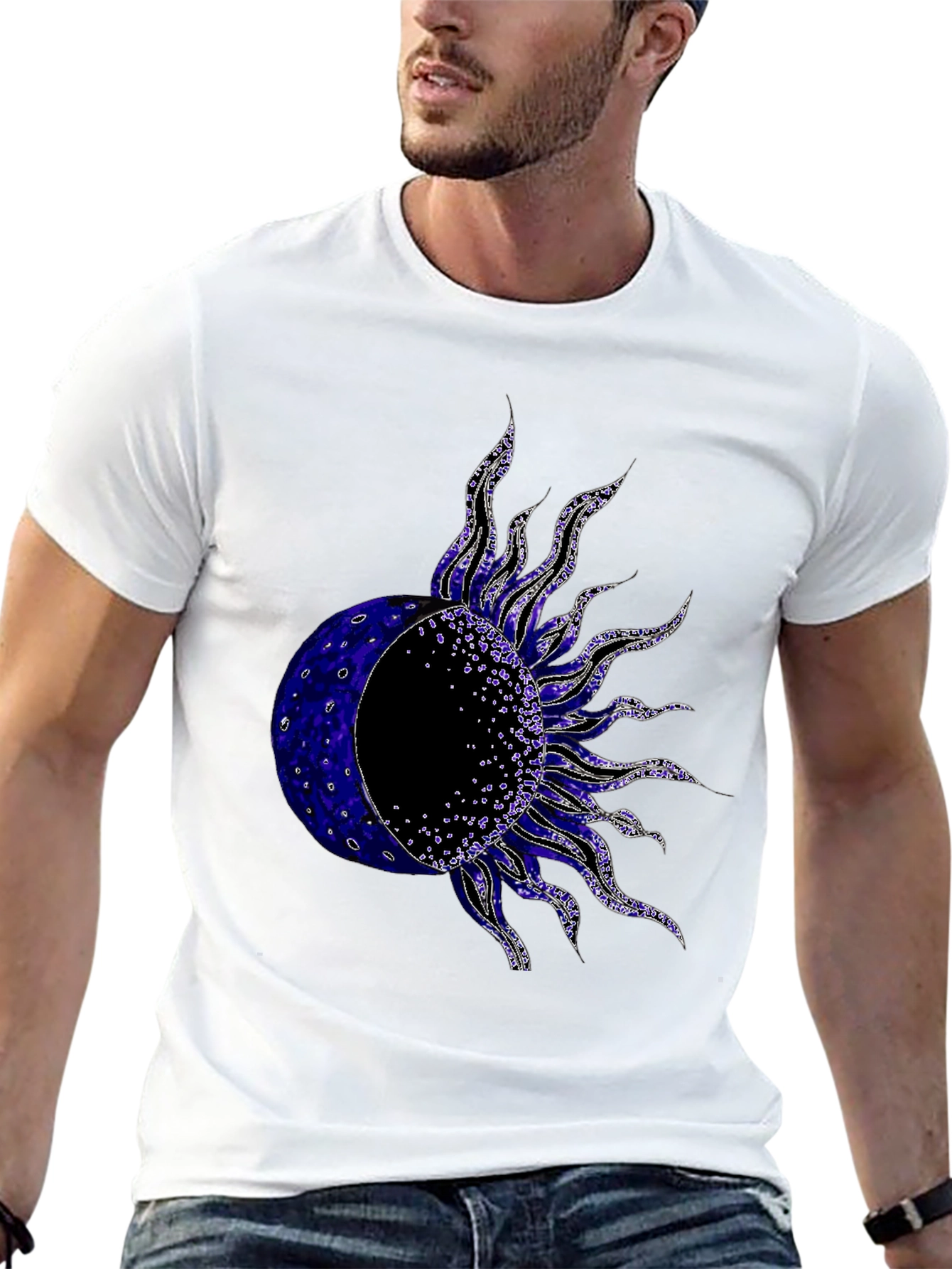 Celestial Sun and Moon Graphic Tee