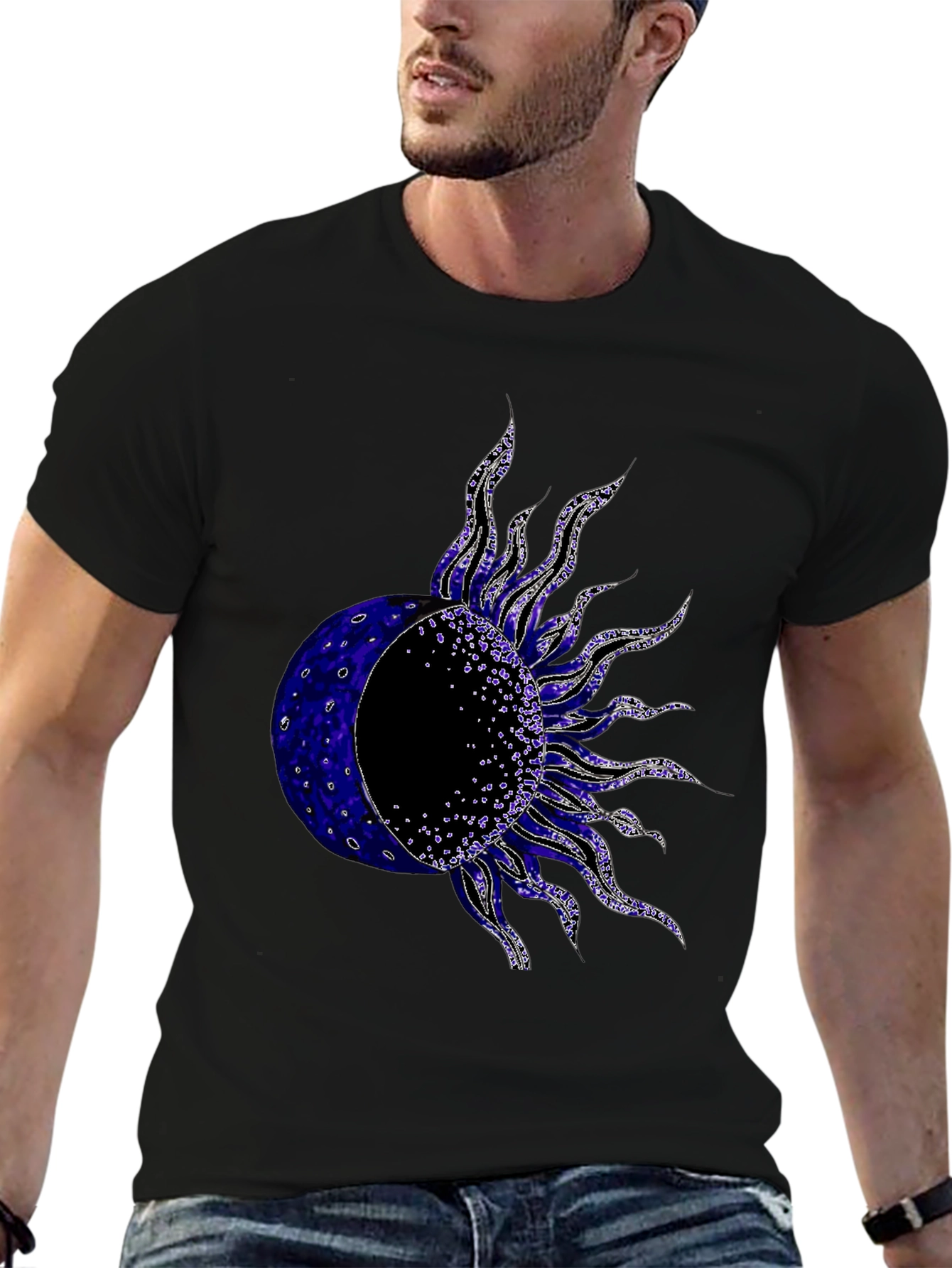 Celestial Sun and Moon Graphic Tee