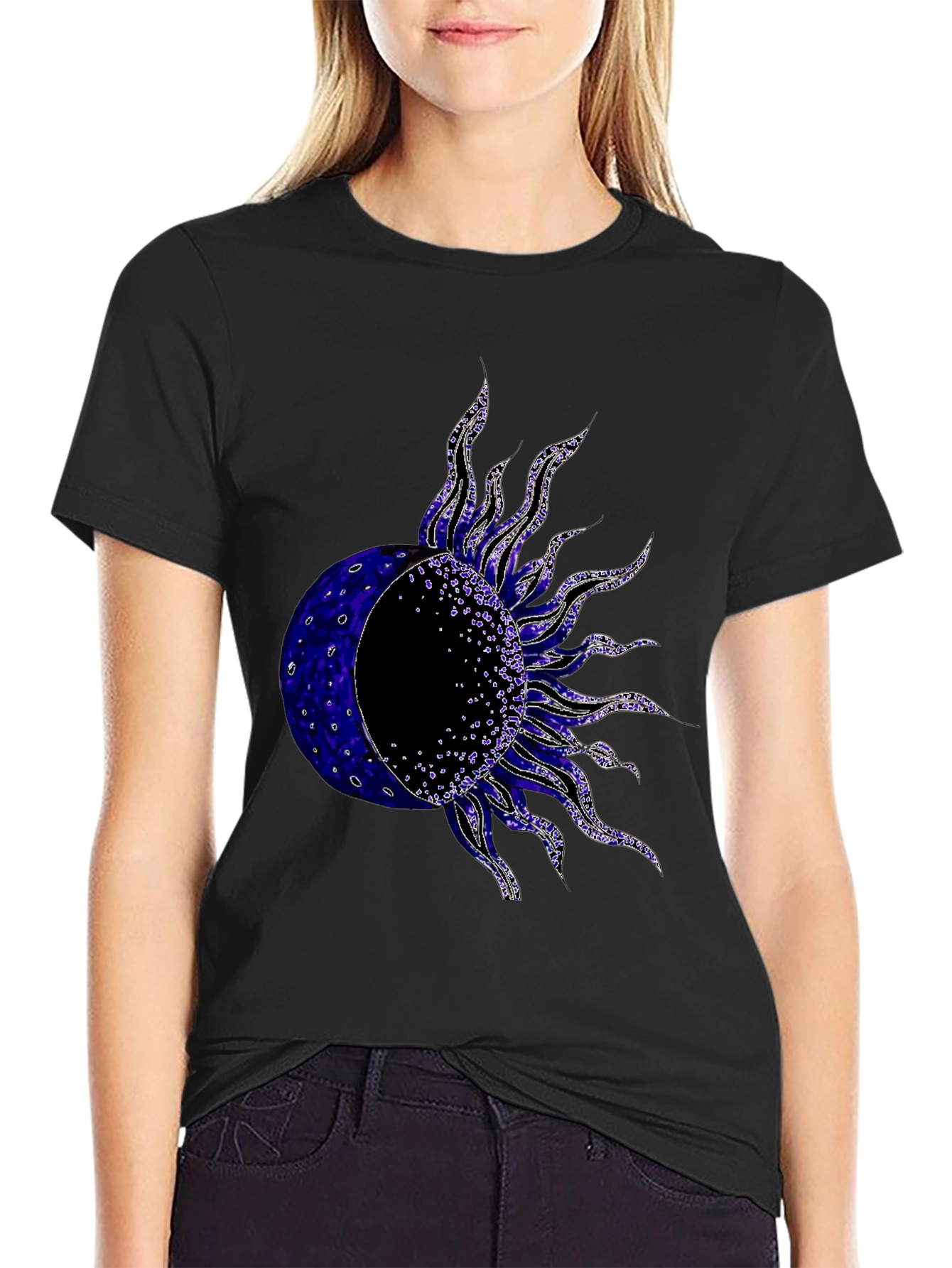 Celestial Sun and Moon Graphic Tee