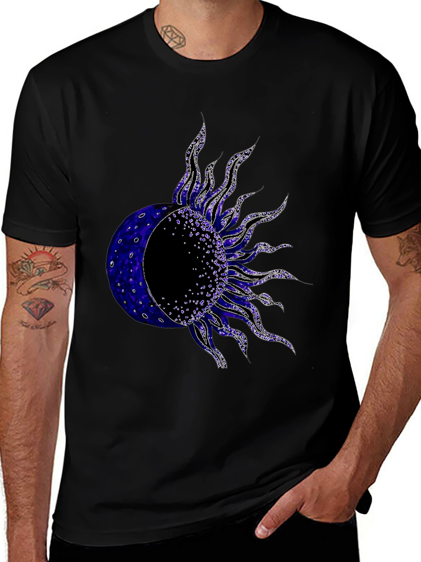 Celestial Sun and Moon Graphic Tee