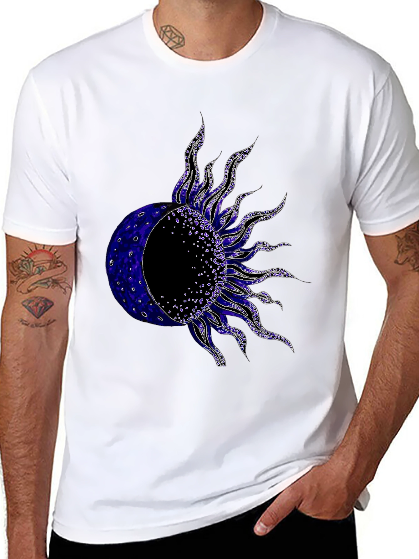 Celestial Sun and Moon Graphic Tee
