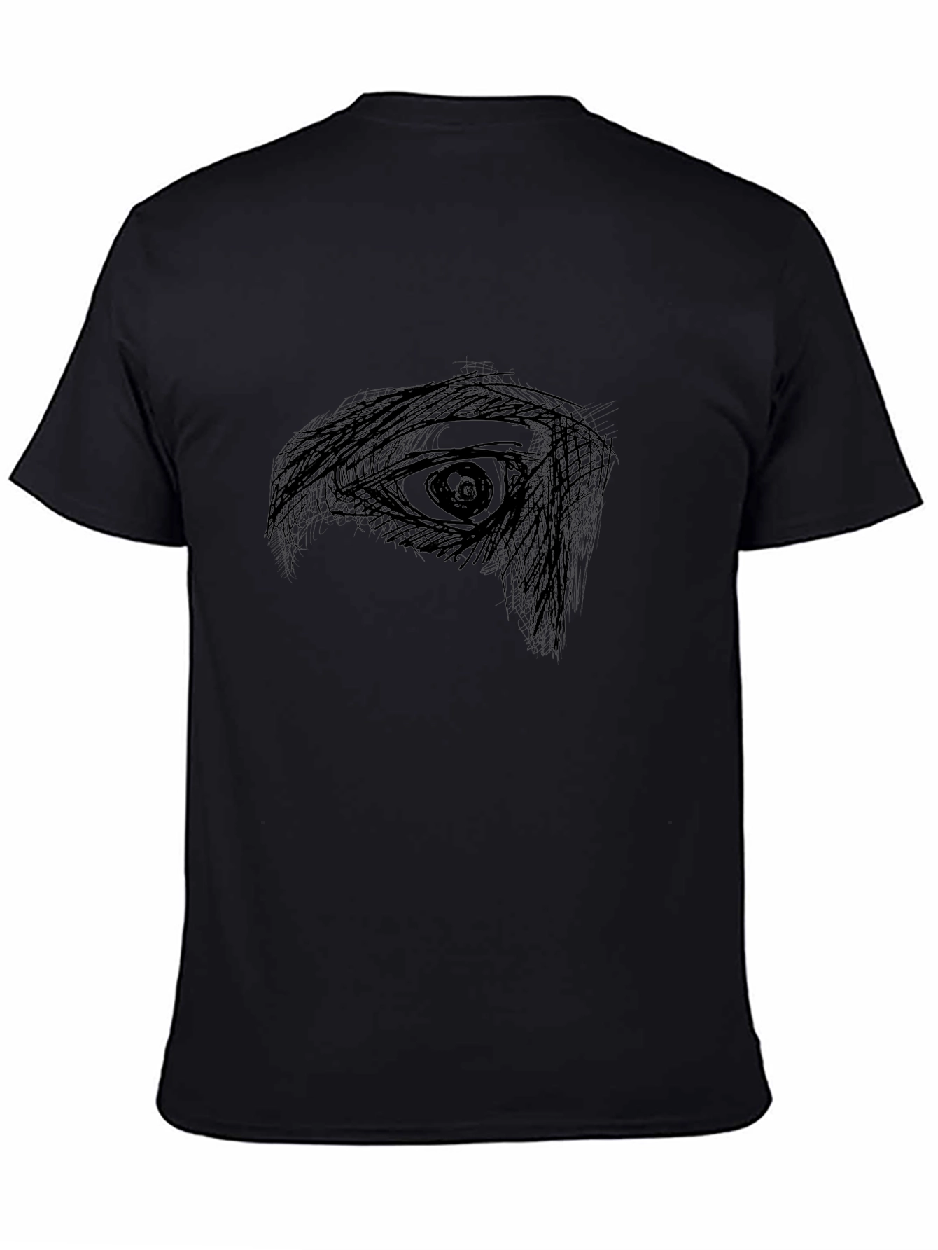 Eye Sketch Graphic Tee - Mens Black T-Shirt