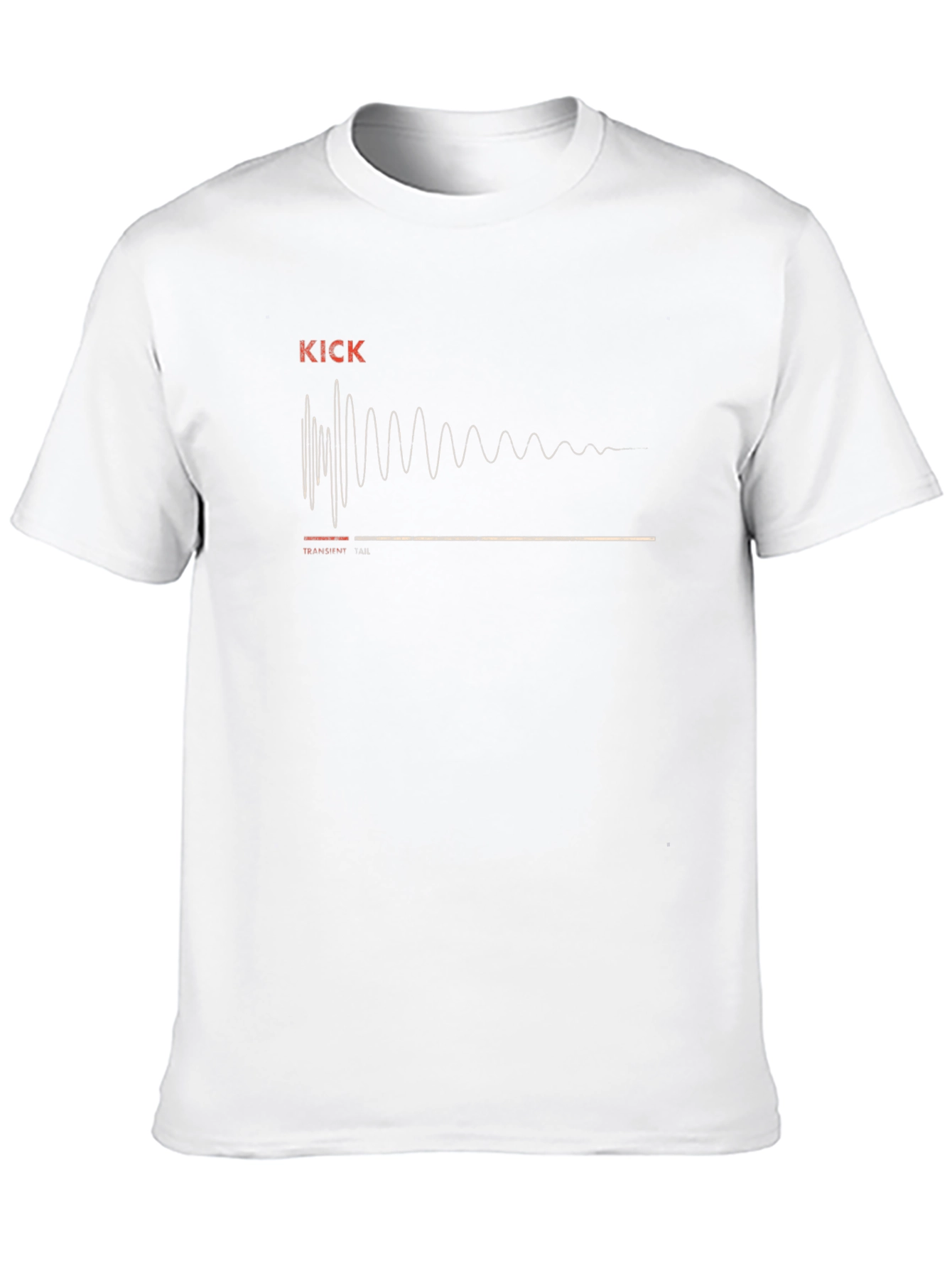 Kick Transient Waveform T-Shirt - Black Graphic Tee