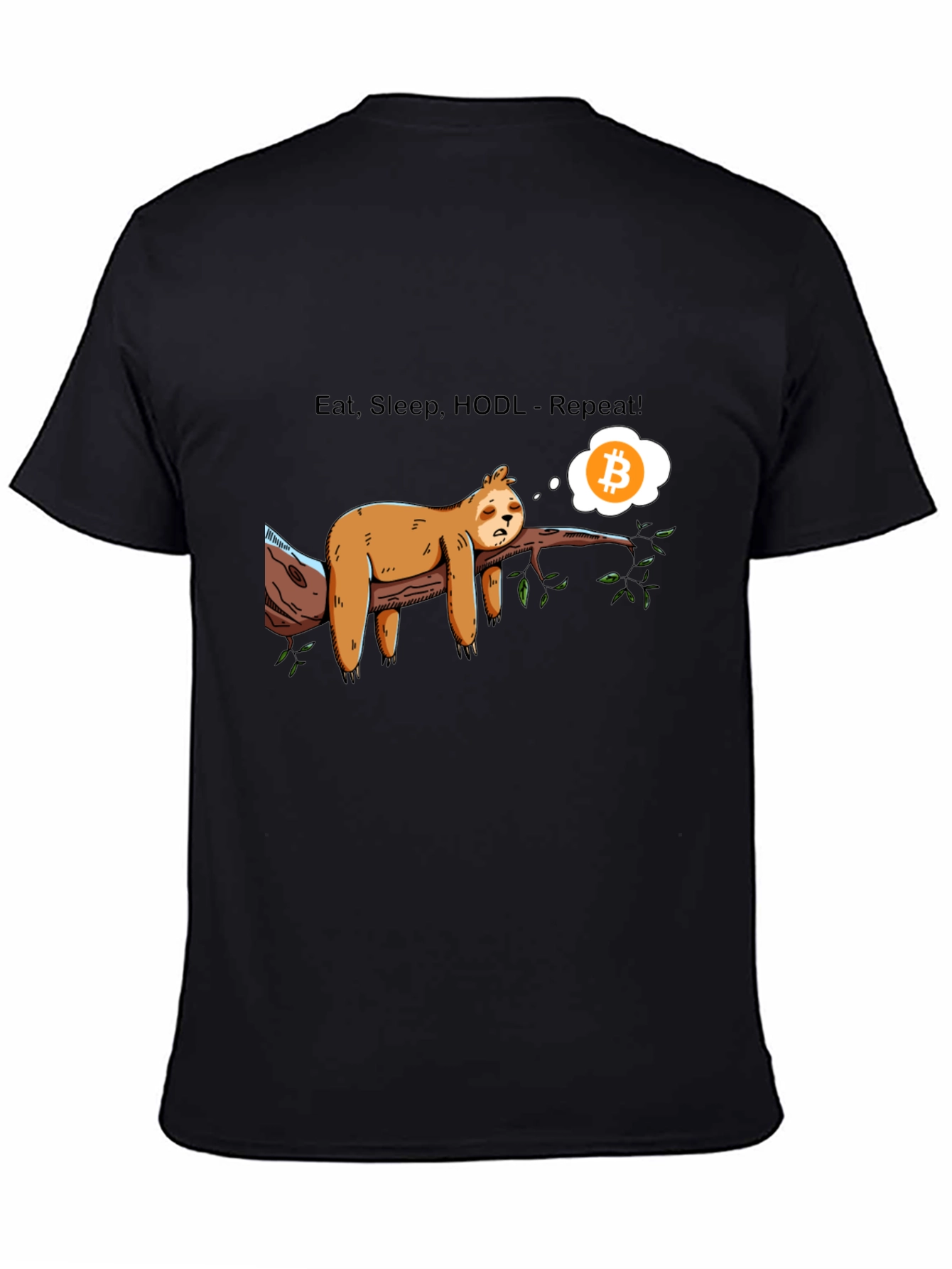 Eat Sleep HODL Repeat Crypto Sloth Tee